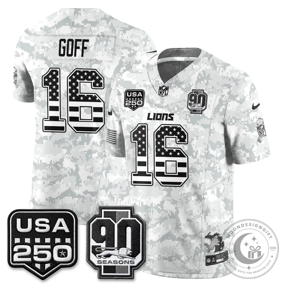 Detroit Lions Jahmyr Gibbs Salute to Service Vapor Football Jersey 84 Detroit Lions Jahmyr Gibbs Salute to Service Vapor Football Jersey