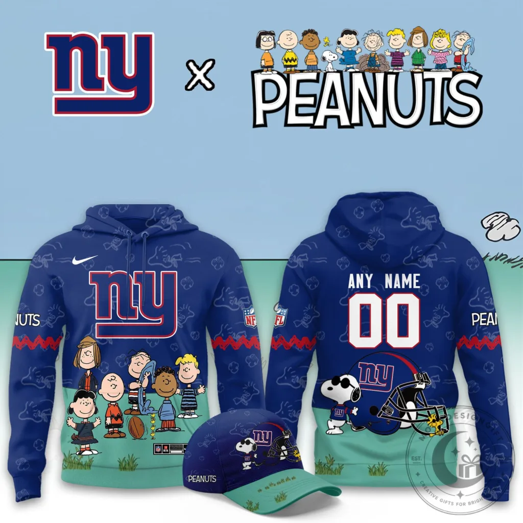 New York Giants Peanuts Snoopy Charlie Brown Football Custom Hoodie New York Giants Peanuts Snoopy Charlie Brown Football Custom Hoodie