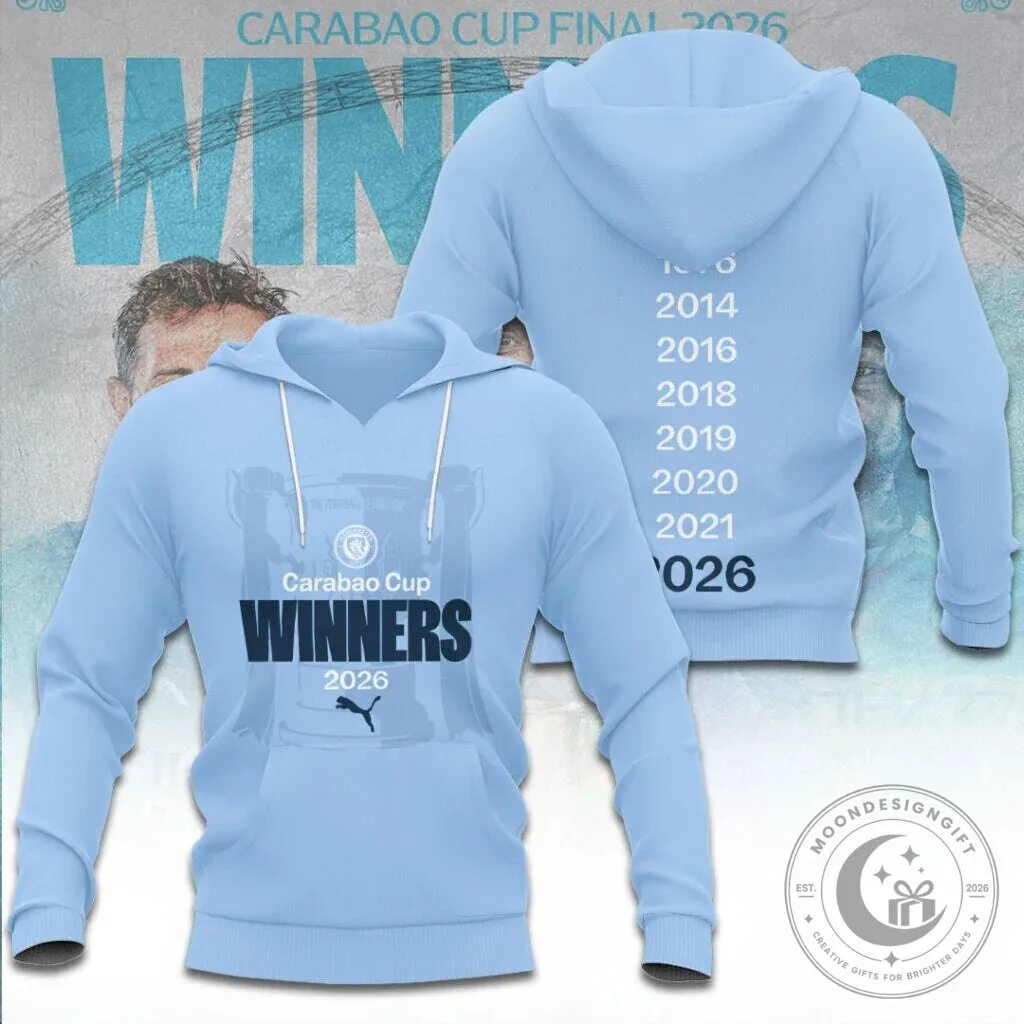 Manchester City Carabao Cup Winners 2026 Football Fan Hoodie