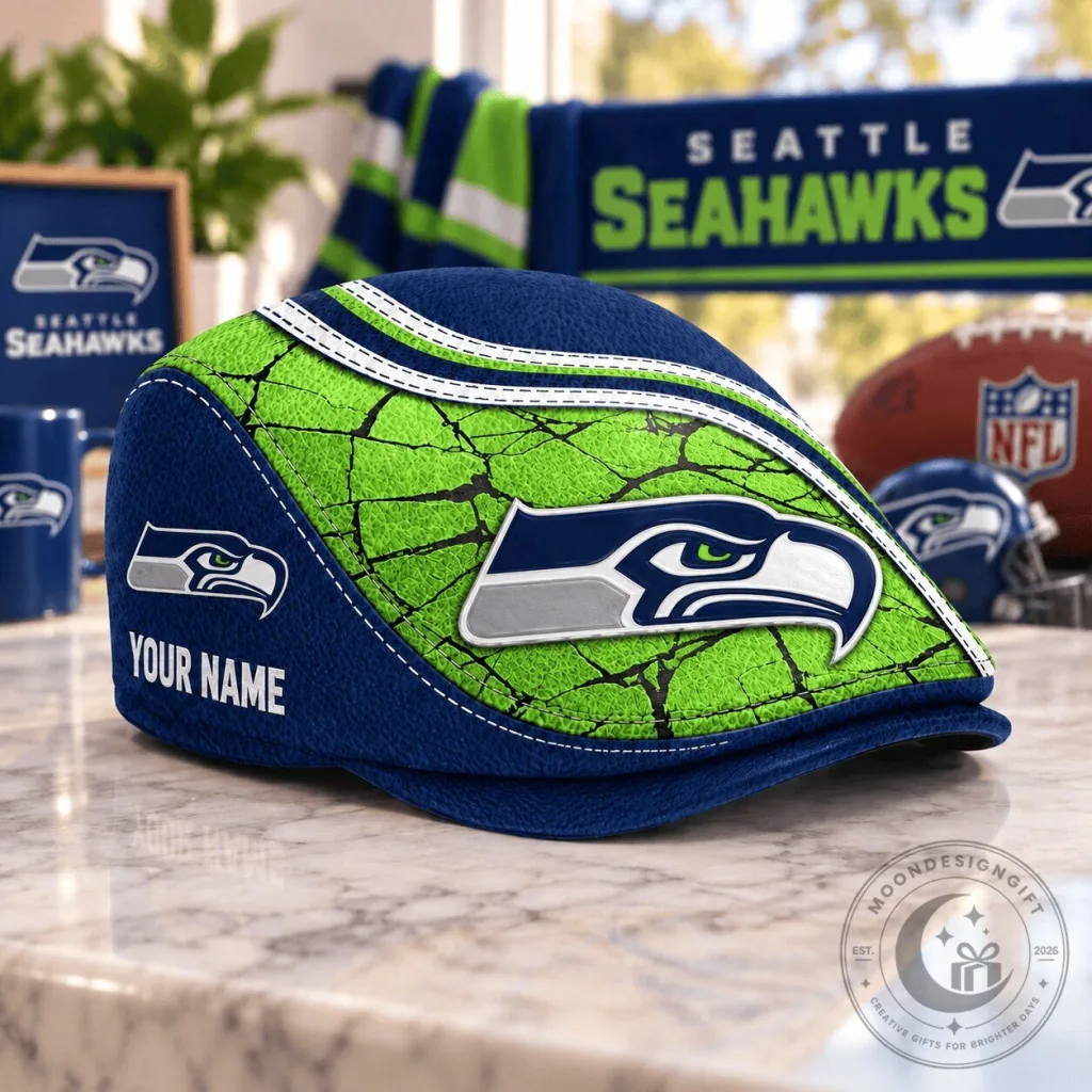 Seattle Seahawks NFL Personalized Jeff Cap Hat Seattle Seahawks NFL Personalized Jeff Cap Hat