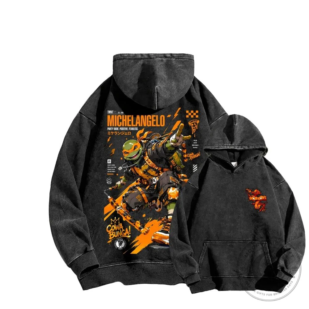 Teenage Mutant Ninja Turtles Michelangelo Washed Hoodie