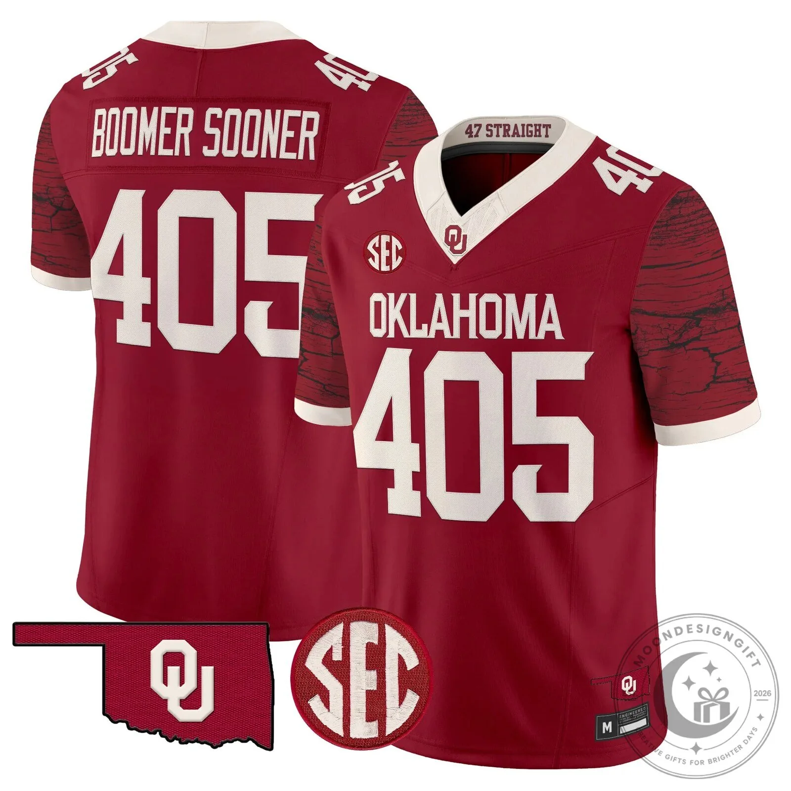 Oklahoma Sooners Crimson Football Jersey with McDonald Number 25 28 Oklahoma Sooners Crimson Football Jersey with McDonald Number 25