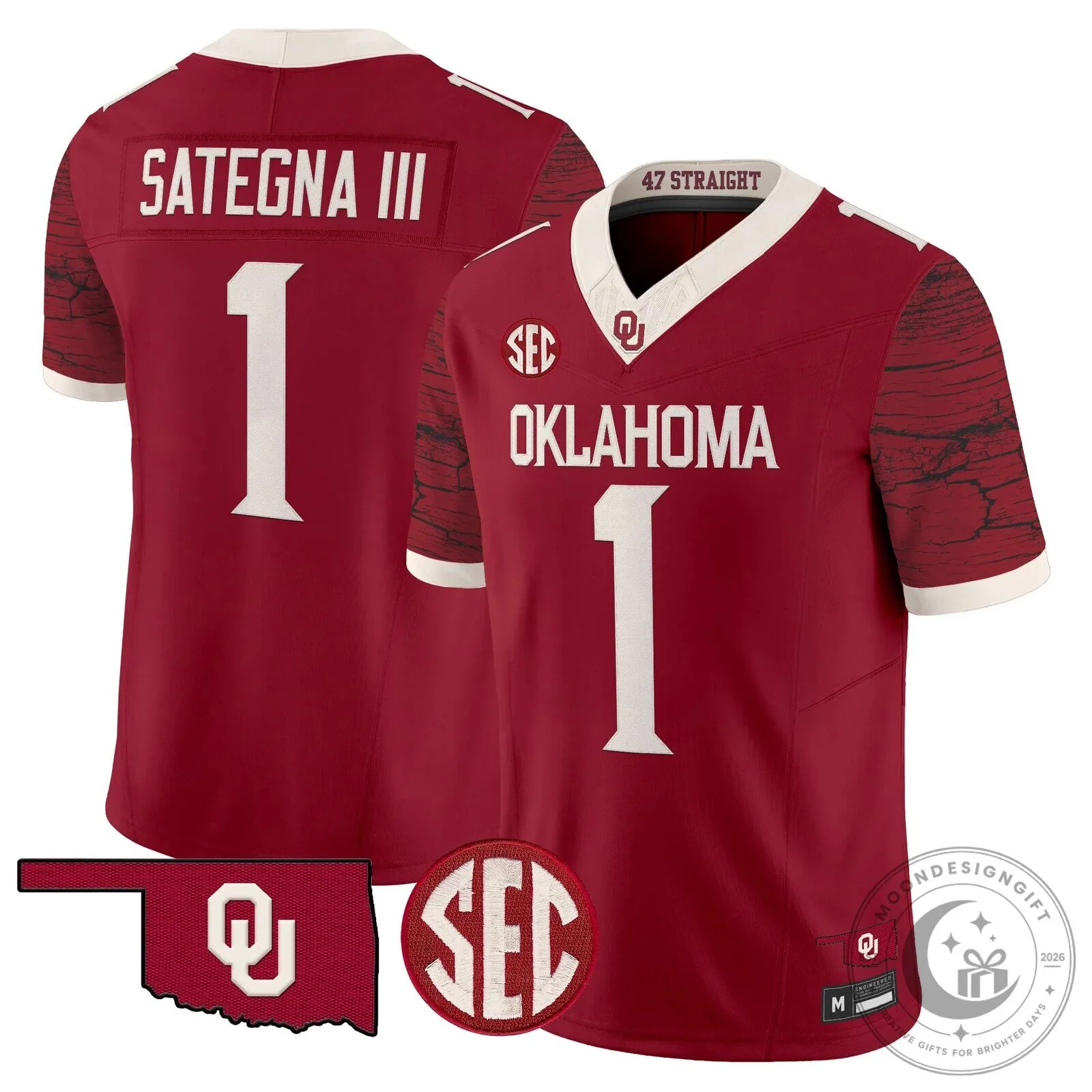 Oklahoma Sooners Crimson Football Jersey with McDonald Number 25 30 Oklahoma Sooners Crimson Football Jersey with McDonald Number 25