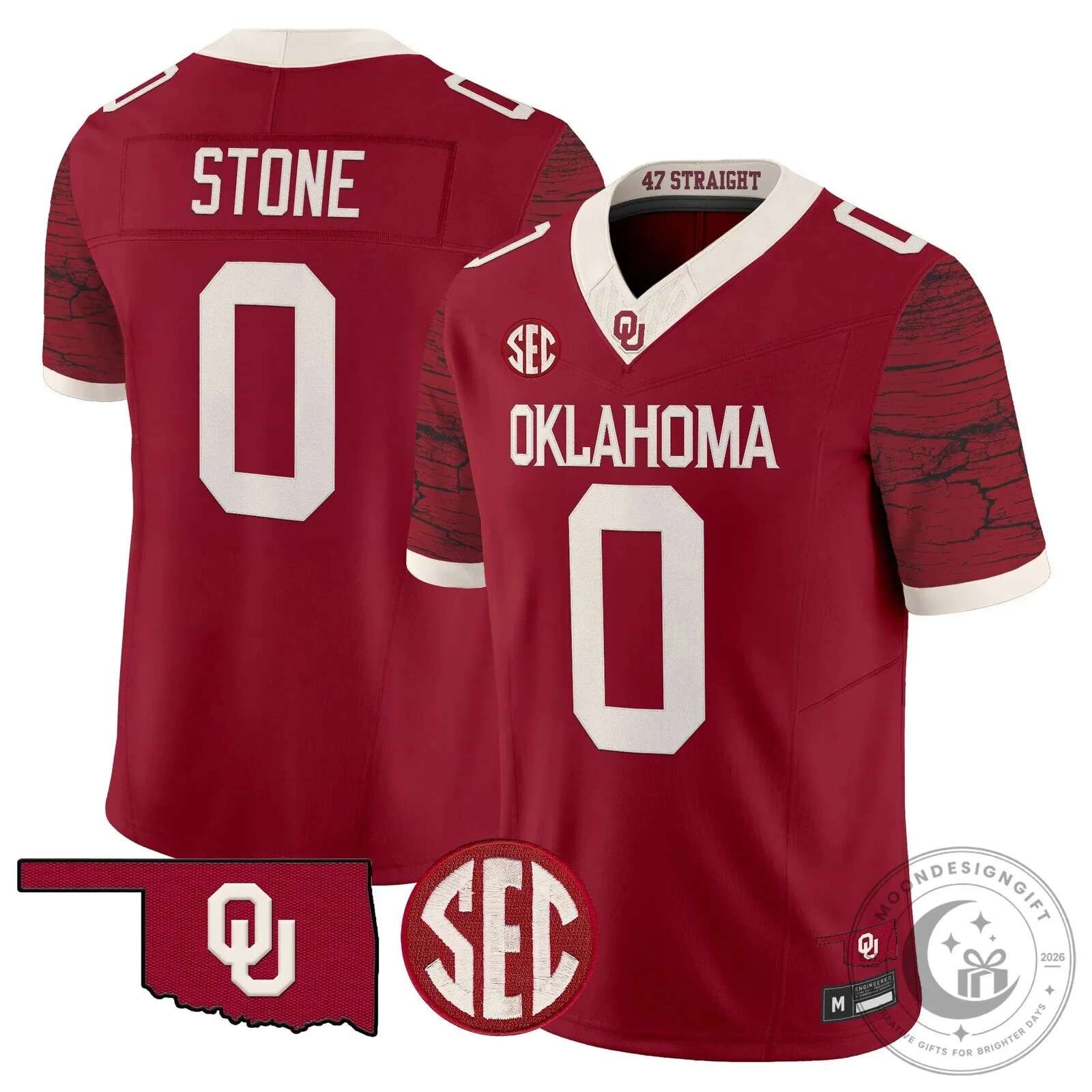 Oklahoma Sooners Crimson Football Jersey with McDonald Number 25 31 Oklahoma Sooners Crimson Football Jersey with McDonald Number 25