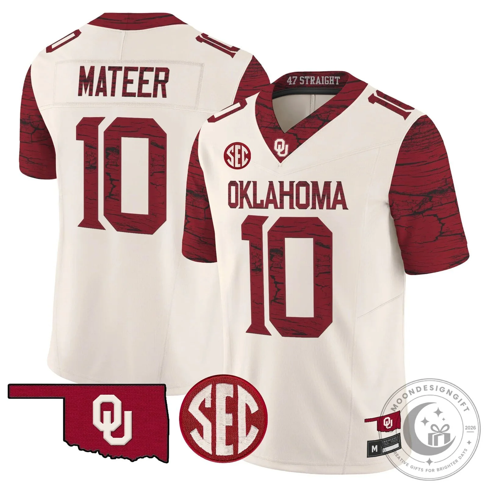 Oklahoma Sooners Crimson Football Jersey with McDonald Number 25 38 Oklahoma Sooners Crimson Football Jersey with McDonald Number 25