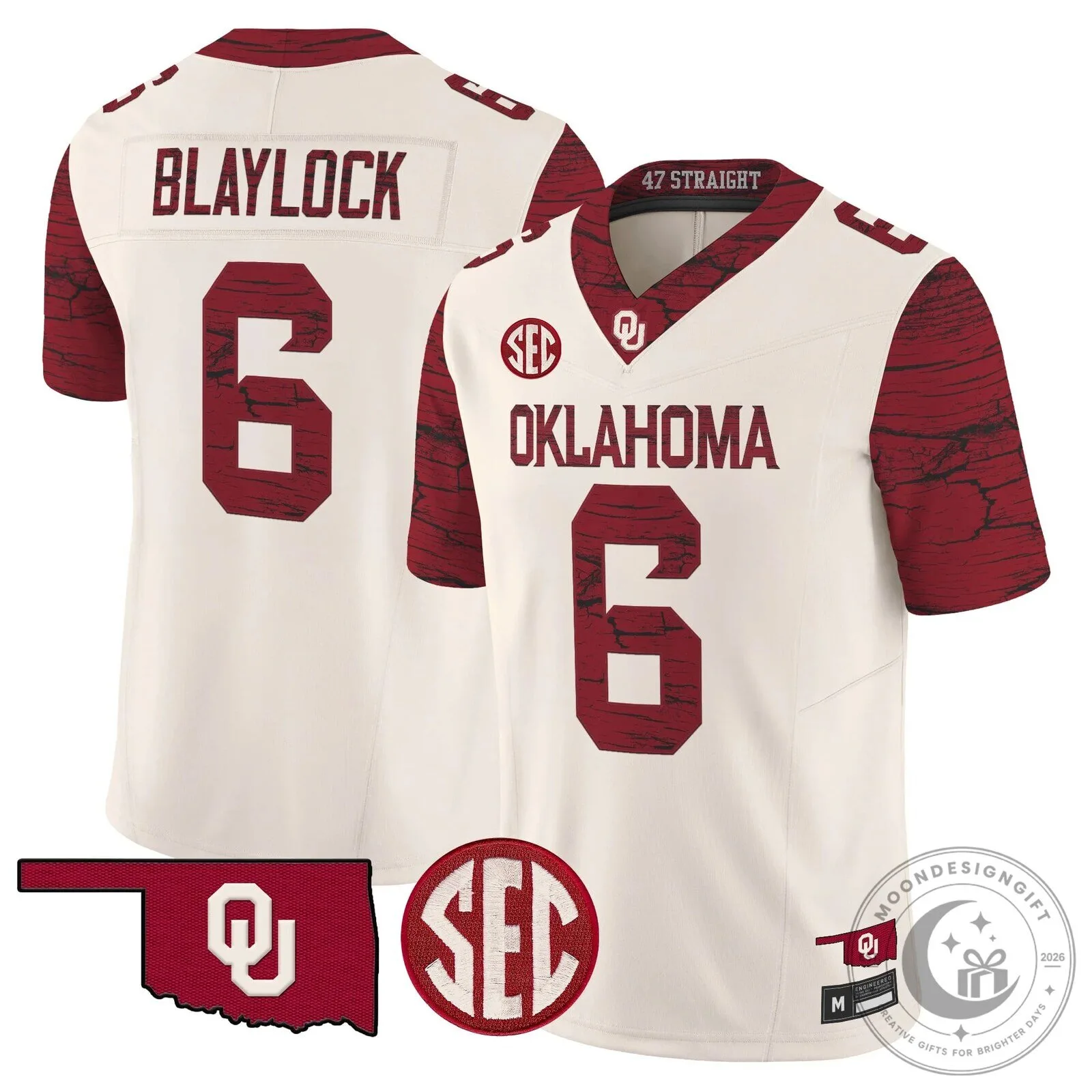 Oklahoma Sooners Crimson Football Jersey with McDonald Number 25 40 Oklahoma Sooners Crimson Football Jersey with McDonald Number 25