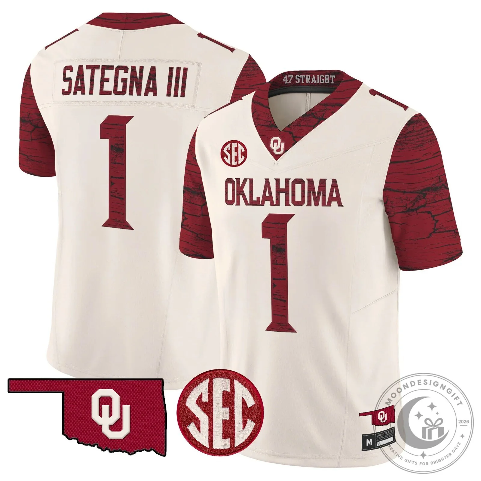 Oklahoma Sooners Crimson Football Jersey with McDonald Number 25 41 Oklahoma Sooners Crimson Football Jersey with McDonald Number 25