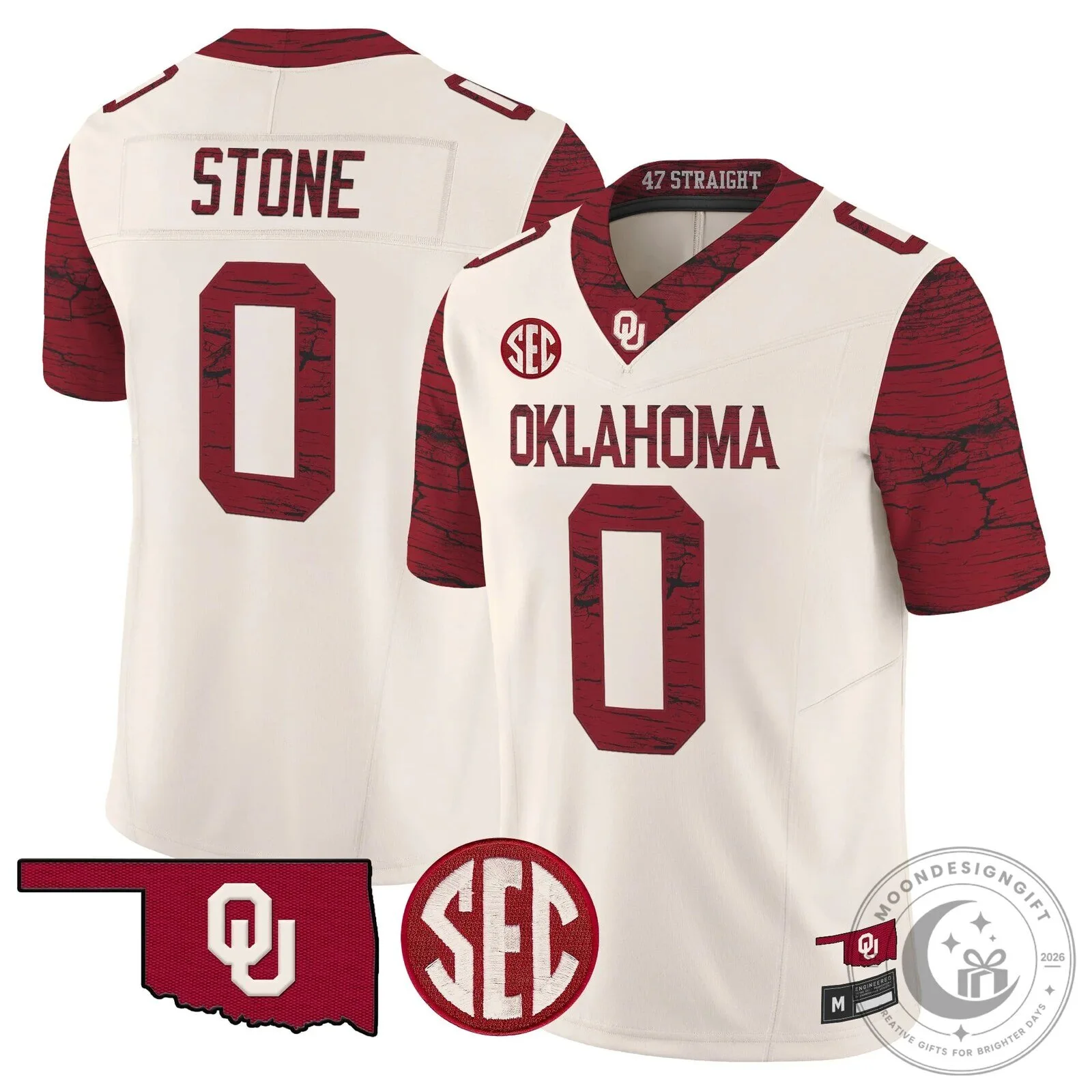 Oklahoma Sooners Crimson Football Jersey with McDonald Number 25 42 Oklahoma Sooners Crimson Football Jersey with McDonald Number 25