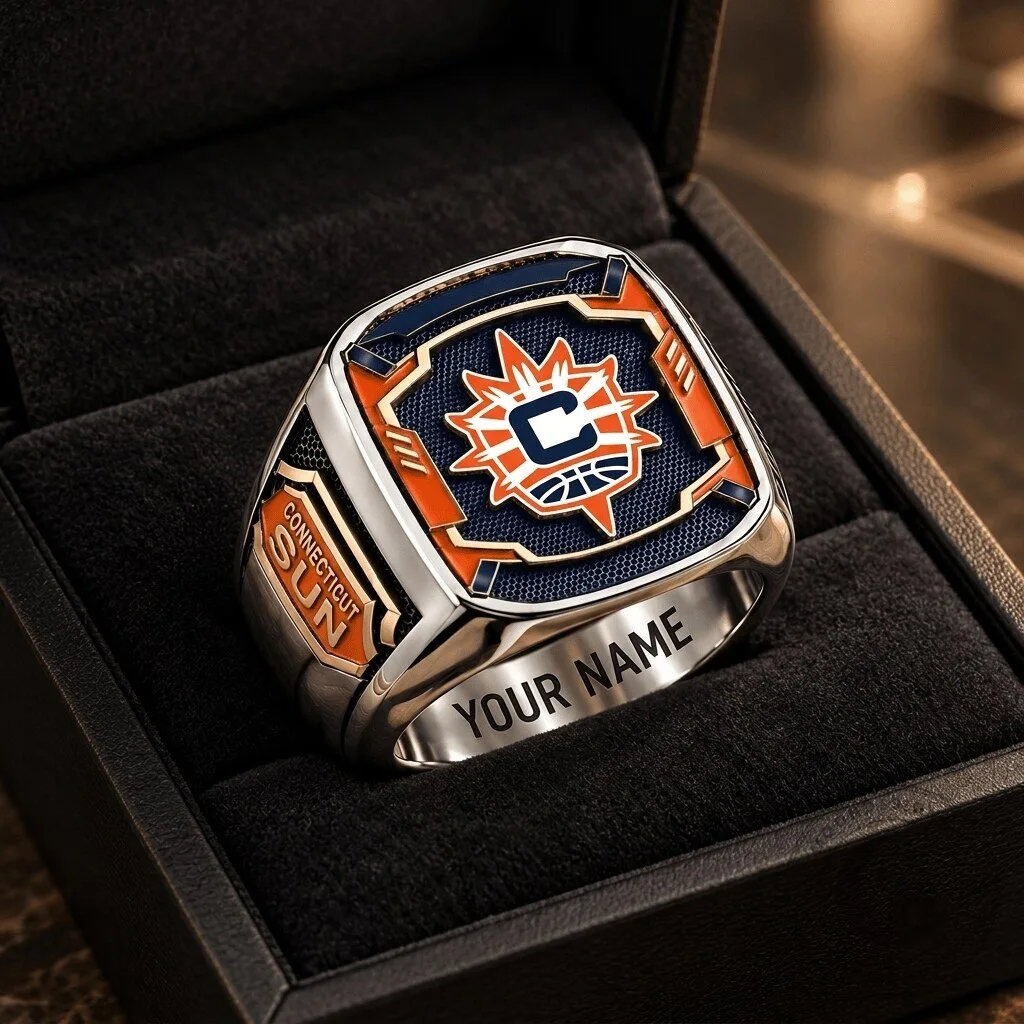 Connecticut Sun WNBA Basketball Championship Fan Ring with Custom Name Engraving