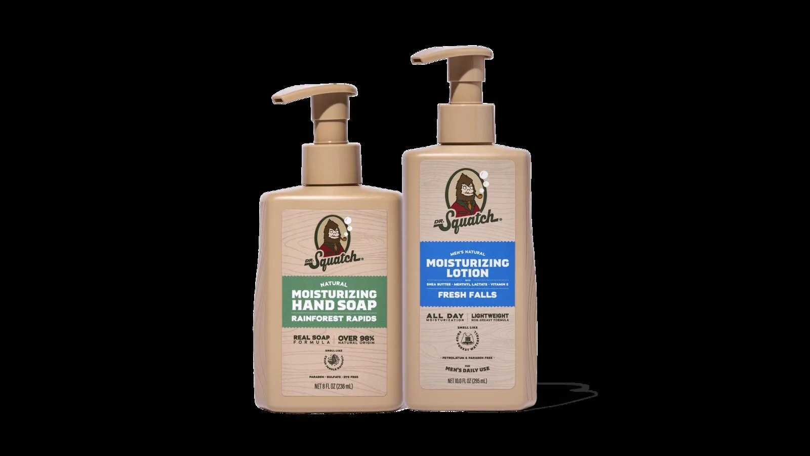 Natural Moisturizing Hand Soap and Lotion Set for Men, Rainforest Rapids and Fresh Falls