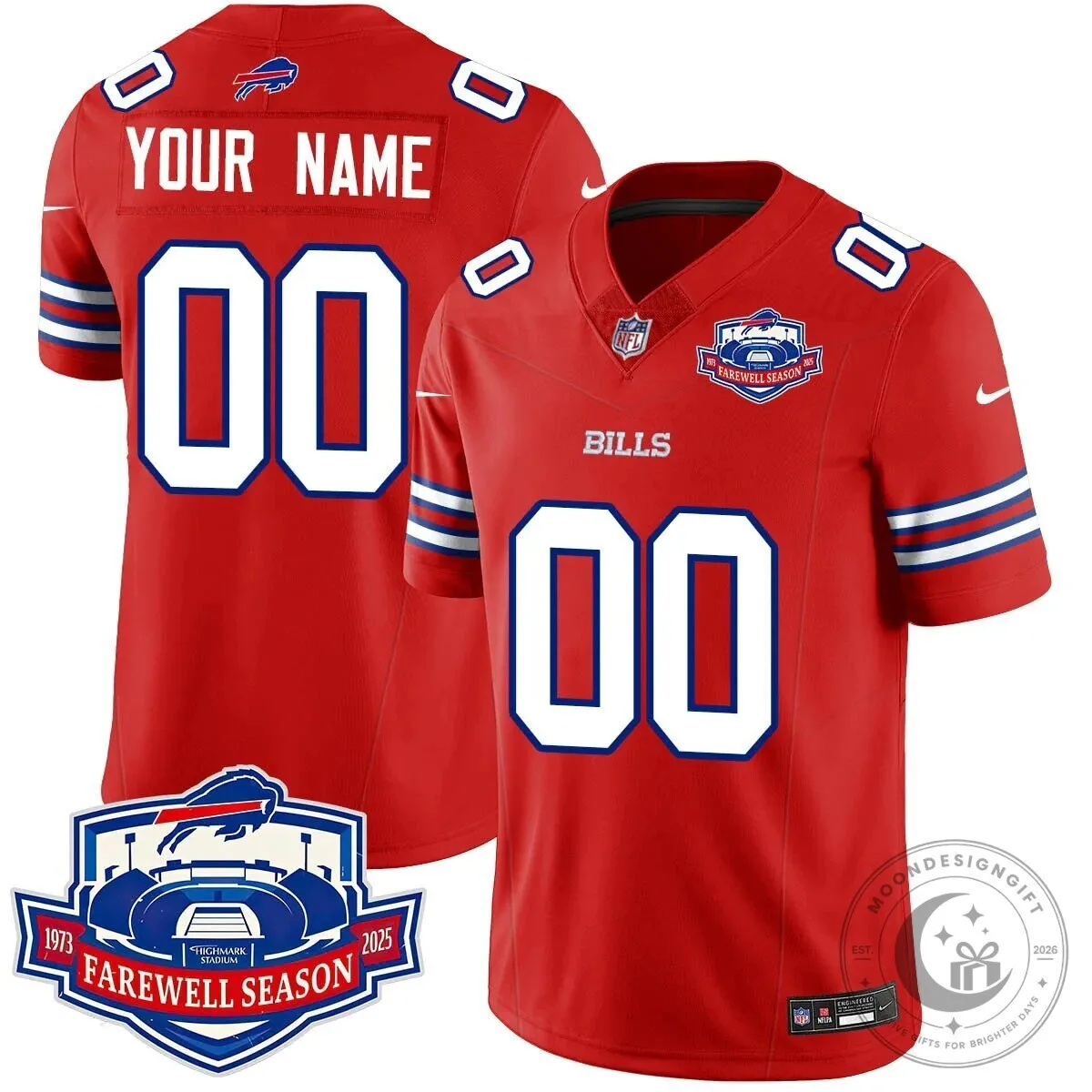 Highmark Stadium Farewell Season Buffalo Bills Custom Football Jersey