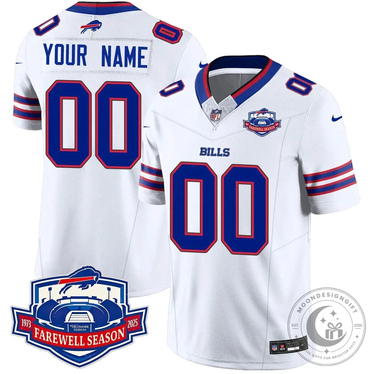 Highmark Stadium Farewell Season Buffalo Bills Custom Football Jersey 9 Highmark Stadium Farewell Season Buffalo Bills Custom Football Jersey