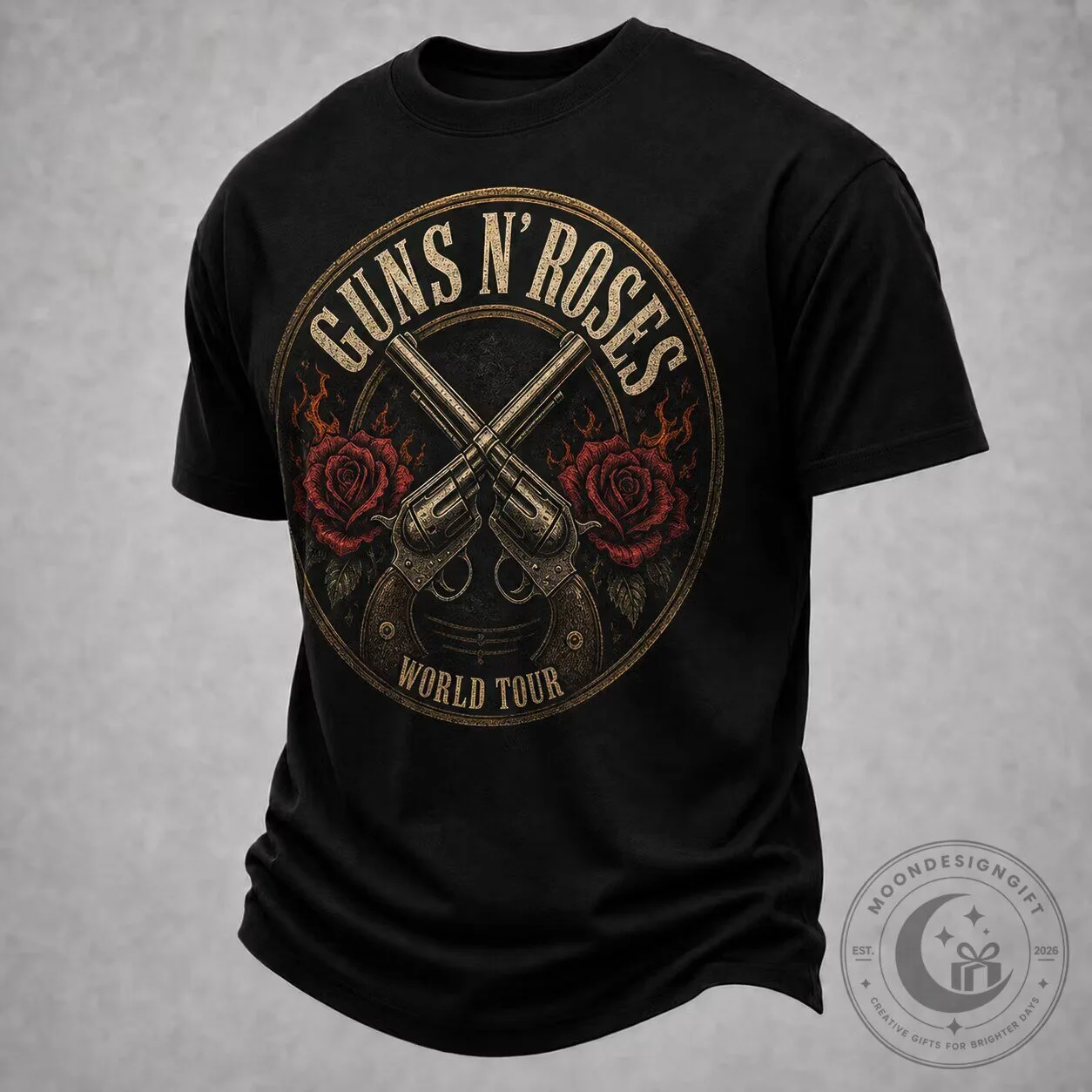Guns N' Roses World Tour Rock Band Shirt Vintage Heavy Metal T-Shirt
