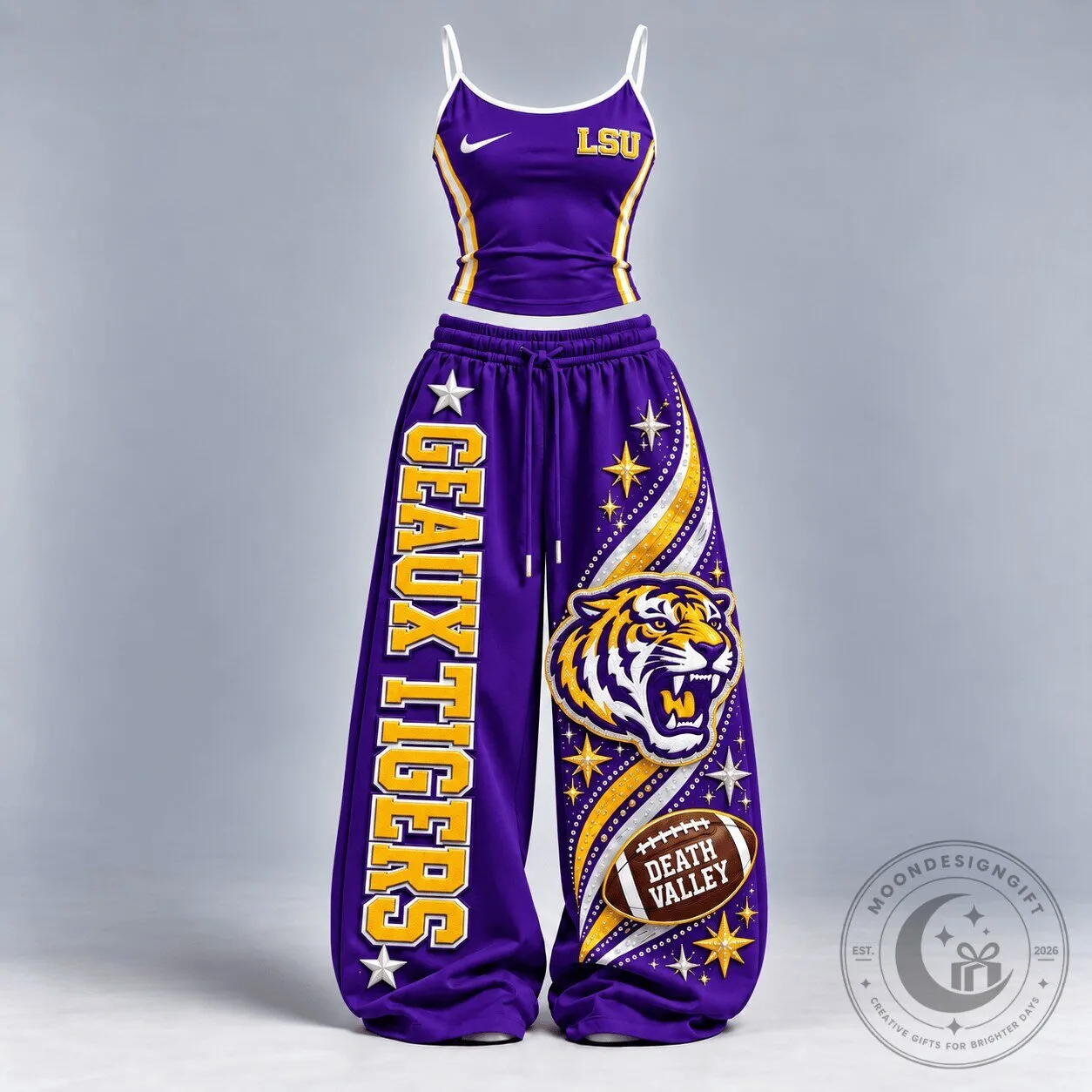 Louisiana State University Tigers Geaux Tigers Football Wide Leg