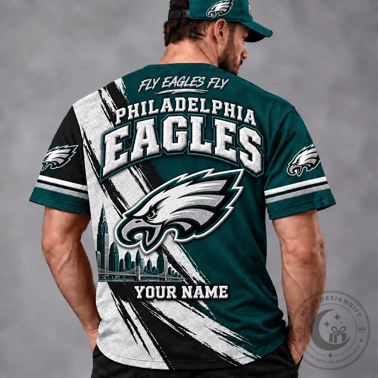 Philadelphia Eagles NFL Custom Name Football Fan T-Shirt