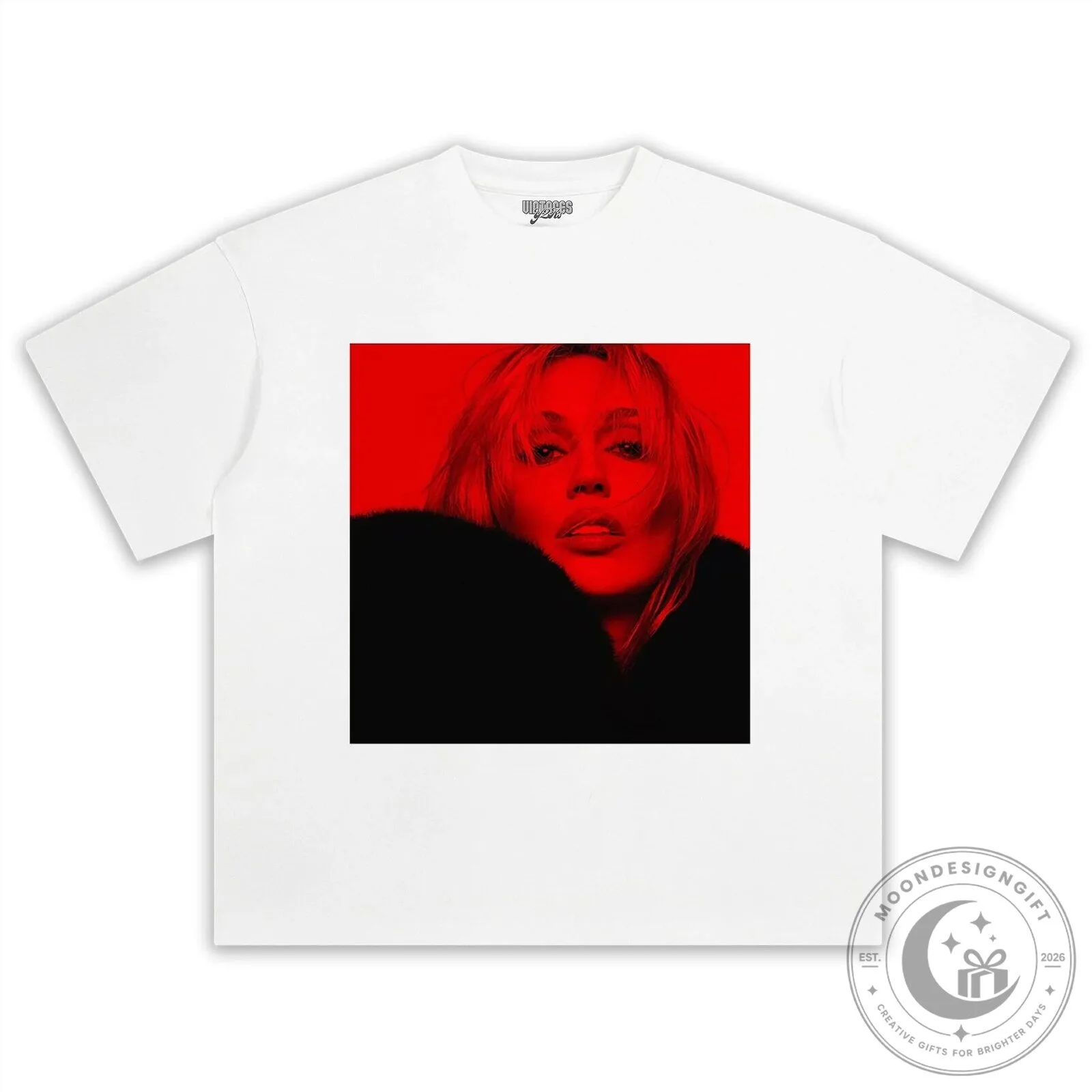 Miley Cyrus Red Pop Art Portrait Black Graphic T-Shirt 13 Miley Cyrus Red Pop Art Portrait Black Graphic T-Shirt