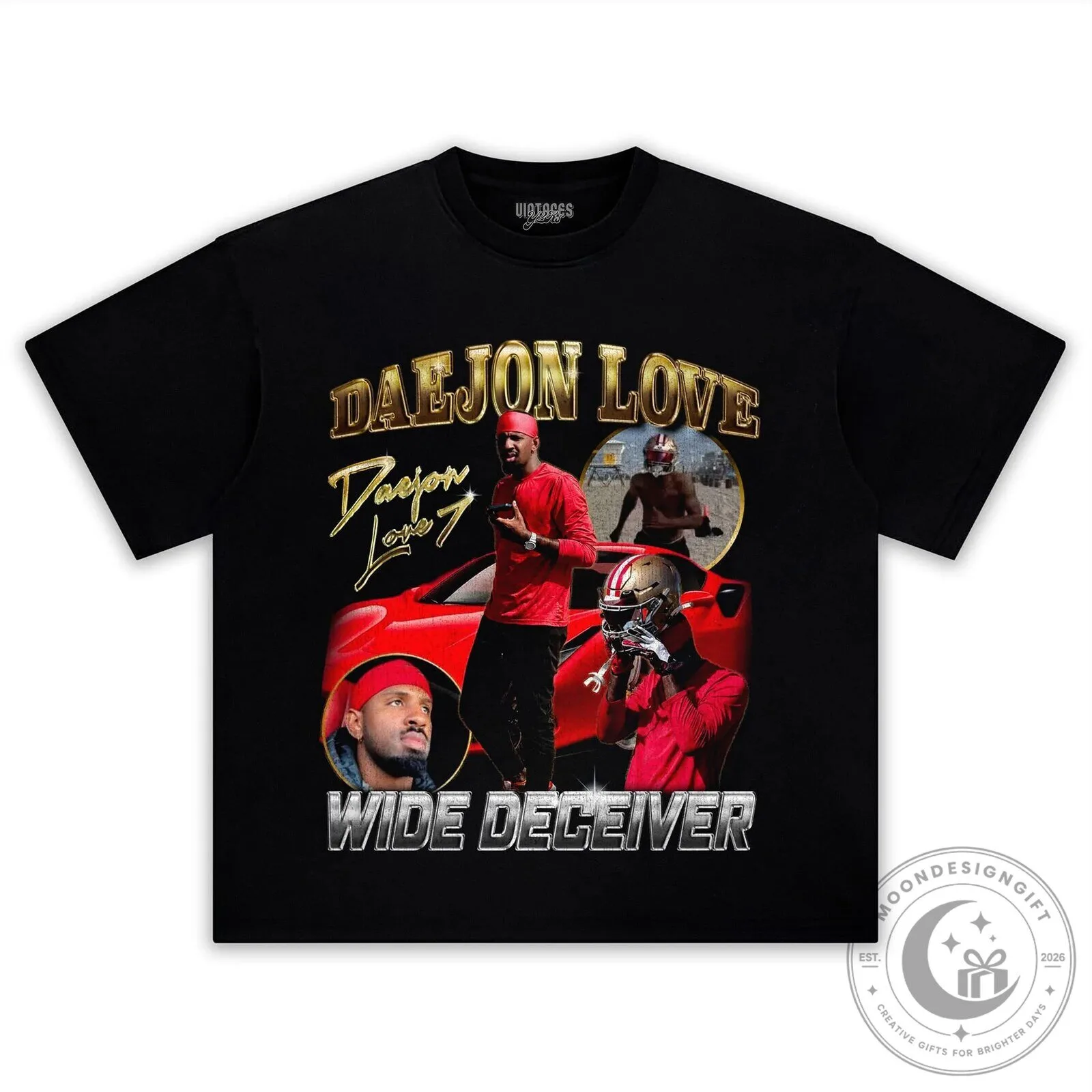 Daejon Love Wide Deceiver Football Player Vintage Style T-Shirt 15 Daejon Love Wide Deceiver Football Player Vintage Style T-Shirt