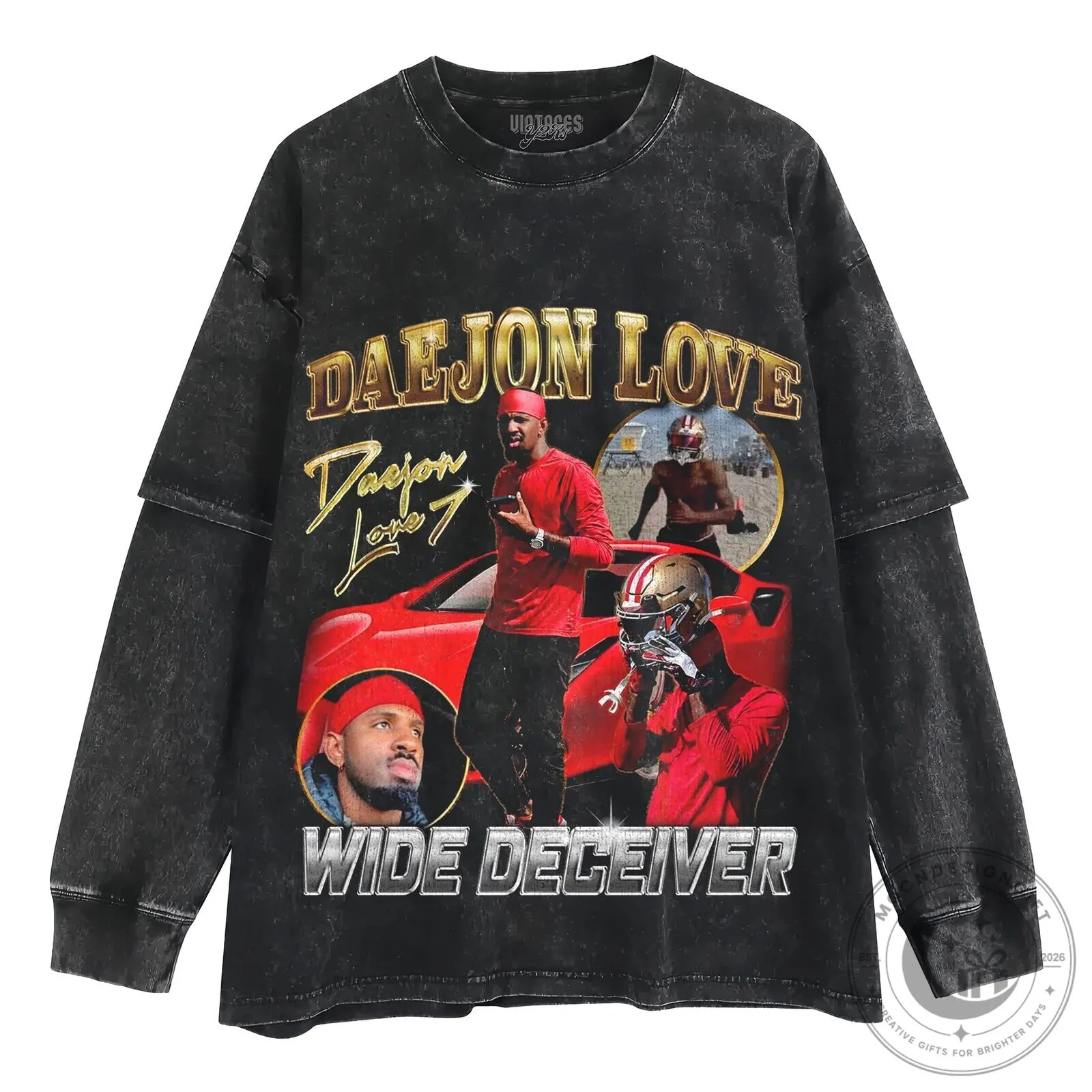 Daejon Love Wide Deceiver Football Player Vintage Style T-Shirt 18 Daejon Love Wide Deceiver Football Player Vintage Style T-Shirt