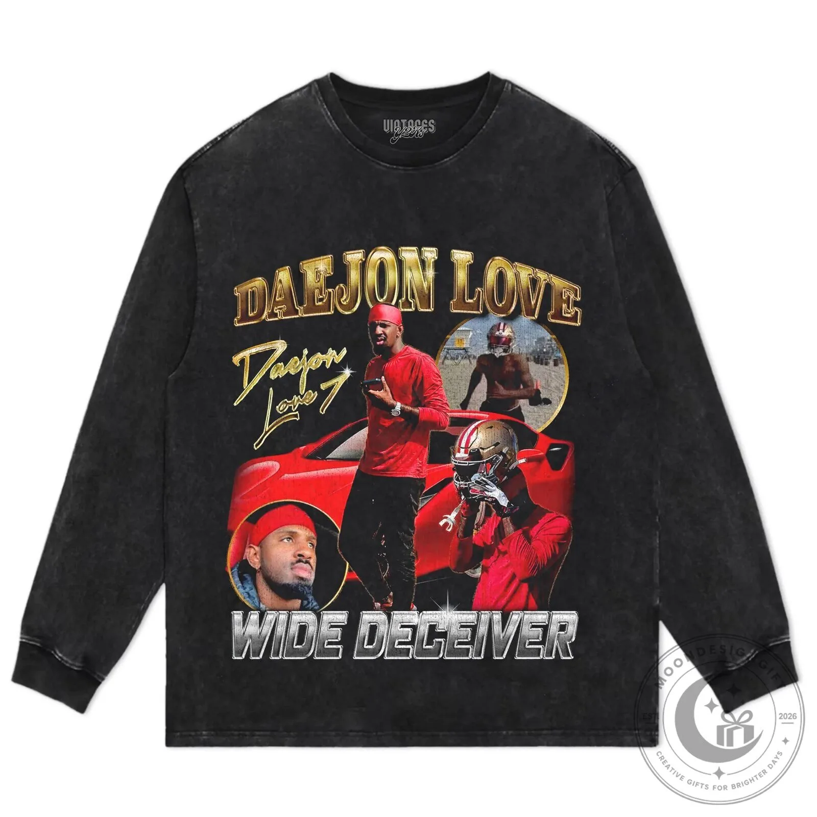 Daejon Love Wide Deceiver Football Player Vintage Style T-Shirt 20 Daejon Love Wide Deceiver Football Player Vintage Style T-Shirt