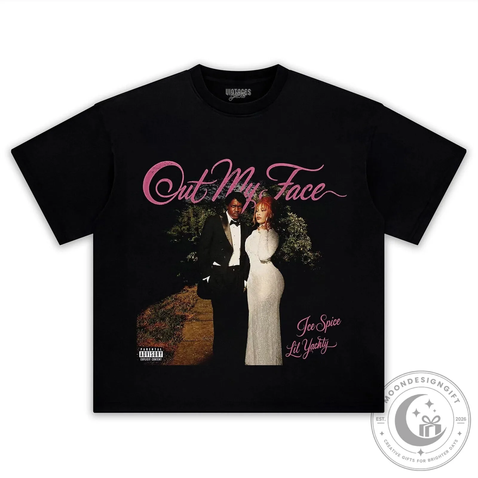 Ice Spice and Lil Yachty Out My Face My Baby Album Cover T-Shirt 1 Ice Spice and Lil Yachty Out My Face My Baby Album Cover T-Shirt
