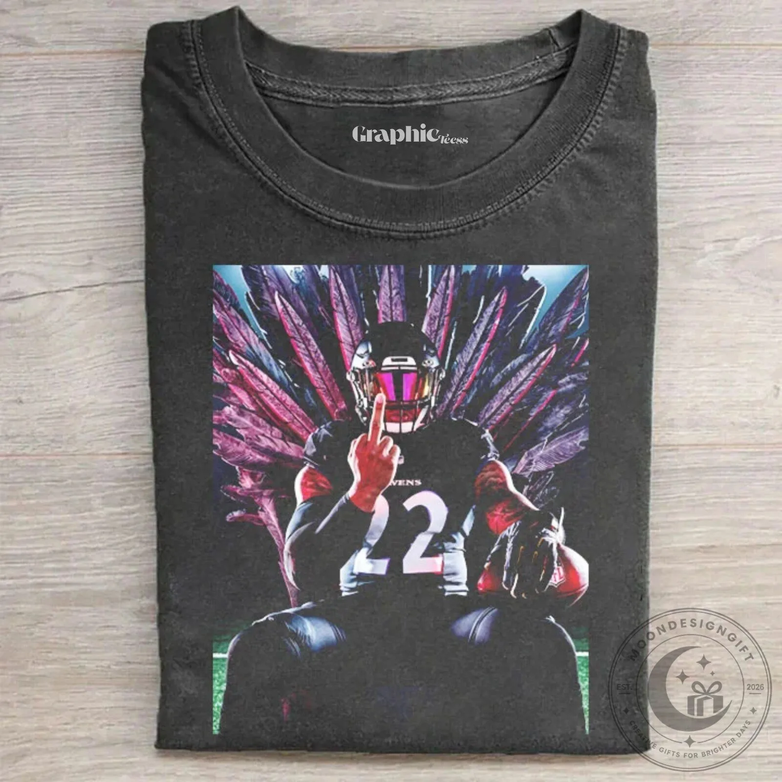 Derrick Henry King Henry Baltimore Ravens Football Player Graphic T-Shirt