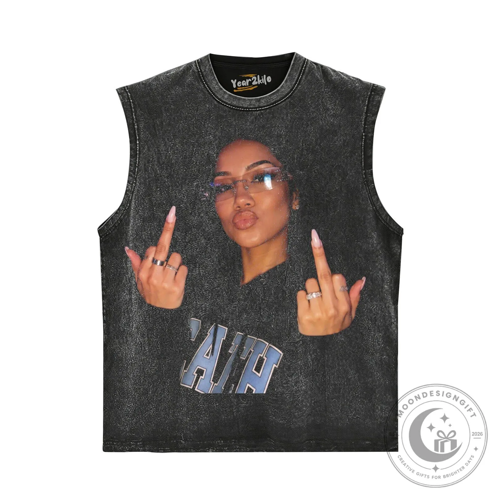 Jhené Aiko Middle Finger Graphic Washed Black T-Shirt 15 Jhené Aiko Middle Finger Graphic Washed Black T-Shirt
