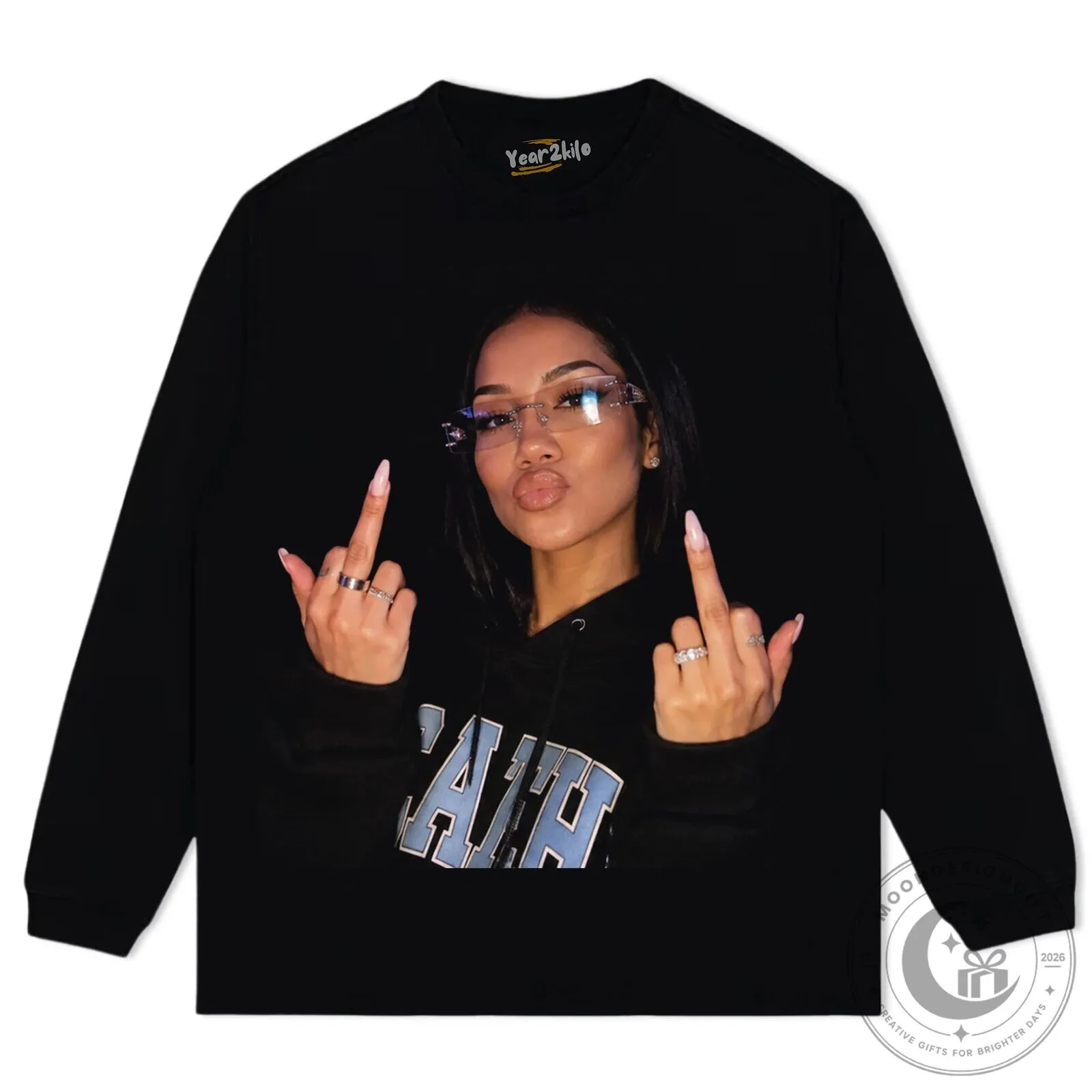 Jhené Aiko Middle Finger Graphic Washed Black T-Shirt 17 Jhené Aiko Middle Finger Graphic Washed Black T-Shirt