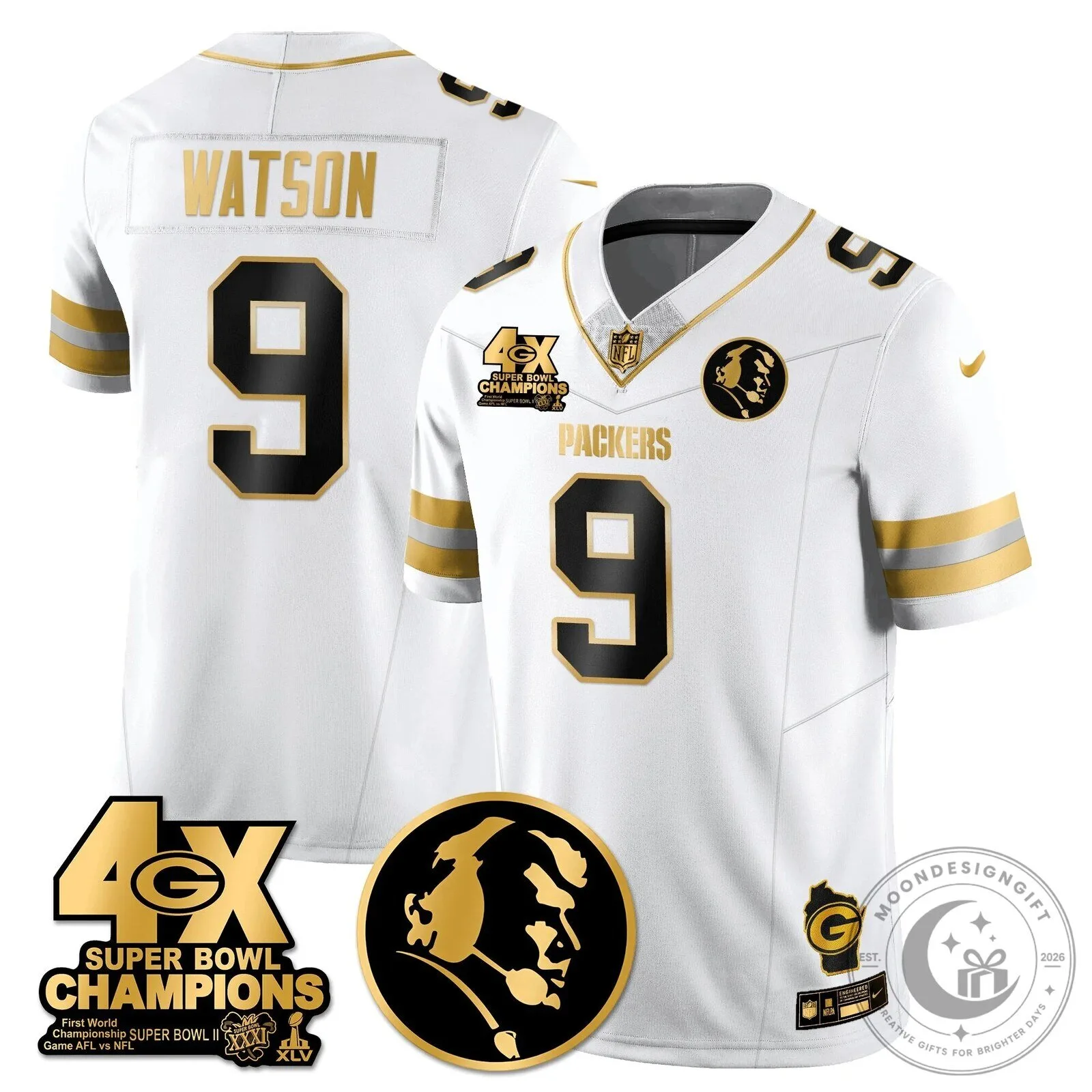 John Madden Green Bay Packers Super Bowl Champions Black Football Jersey 74 John Madden Green Bay Packers Super Bowl Champions Black Football Jersey