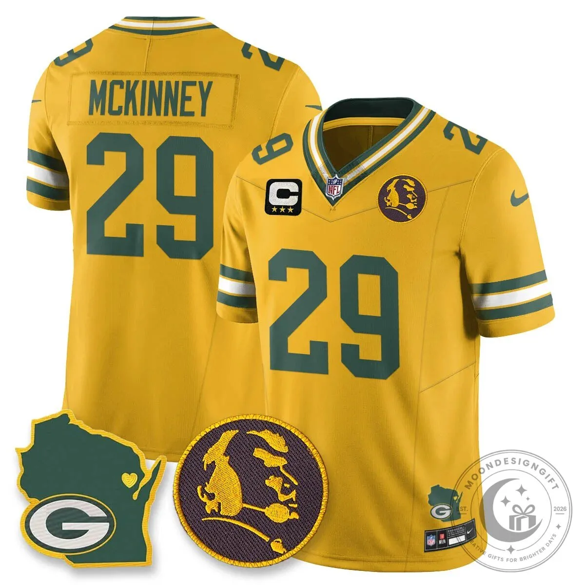 John Madden Green Bay Packers Jordan Love Football Jersey