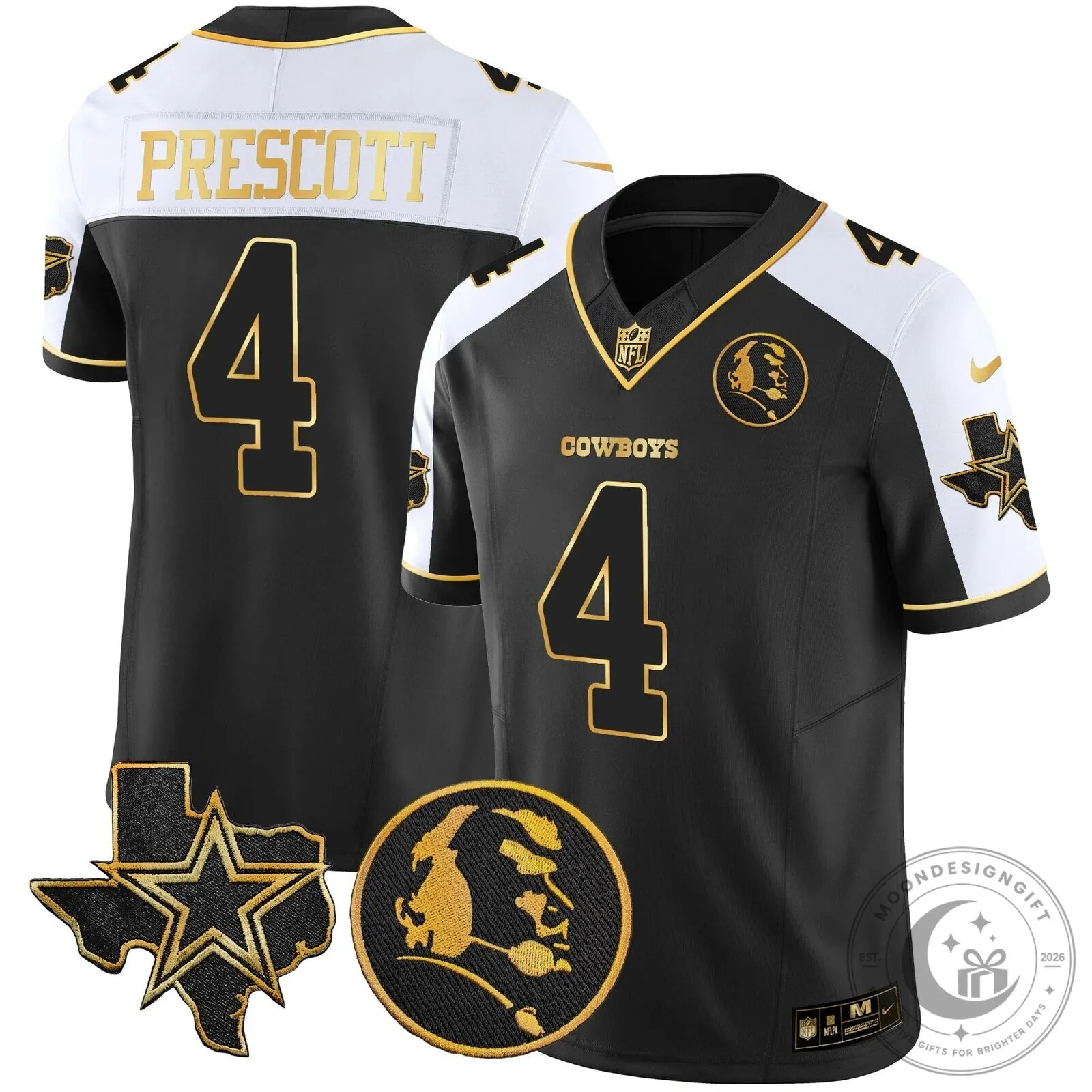 John Madden Dallas Cowboys Black and Gold Limited Edition Football Jersey