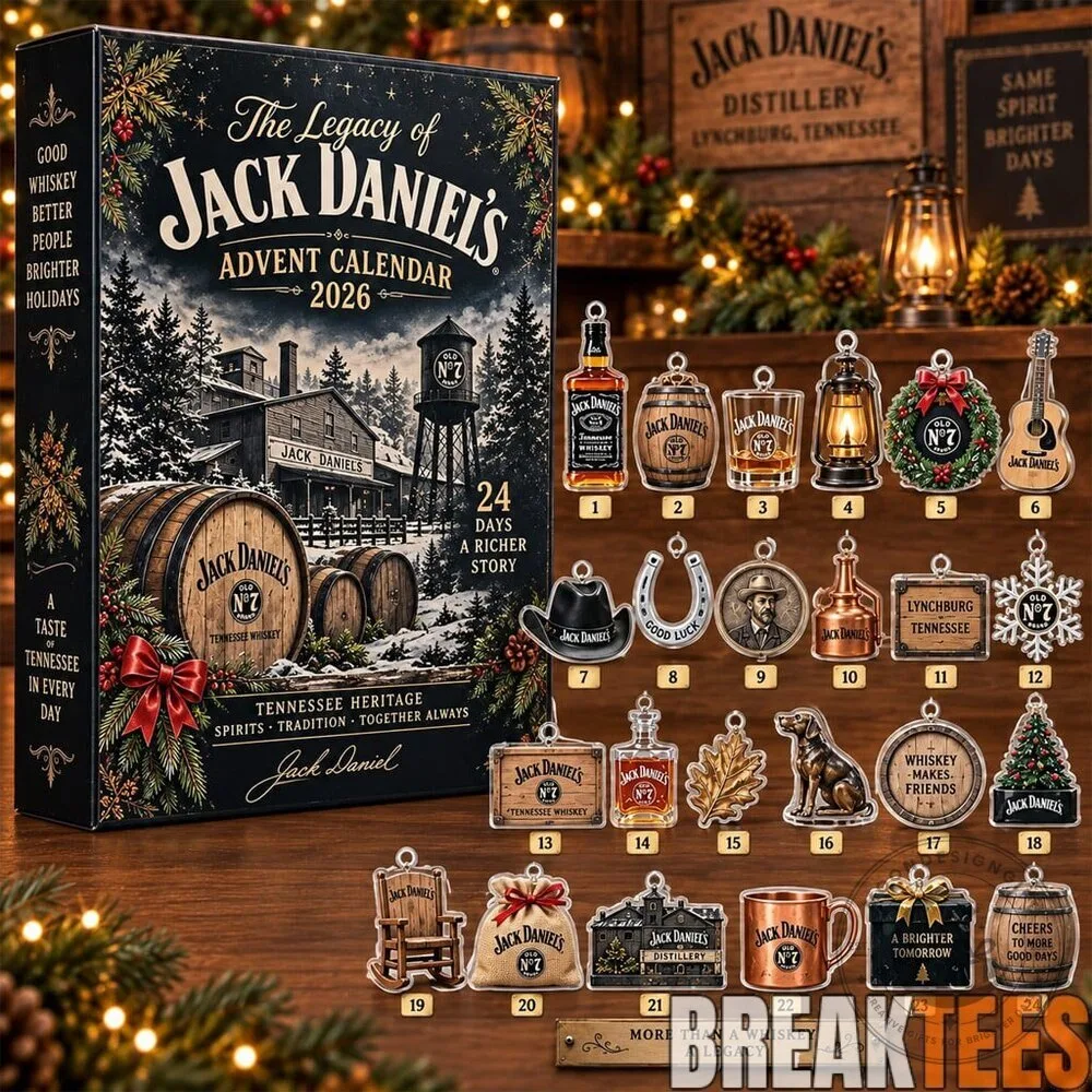 Jack Daniel's 2026 Whiskey Advent Calendar with 24 Christmas Ornaments