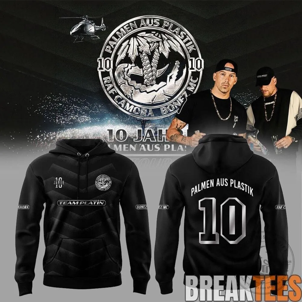 RAF Camora and Bonez MC Palmen aus Plastik 10 Jahre Tour Black Hoodie