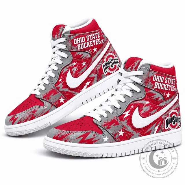 Ohio State Buckeyes Football Team High Top Shoes