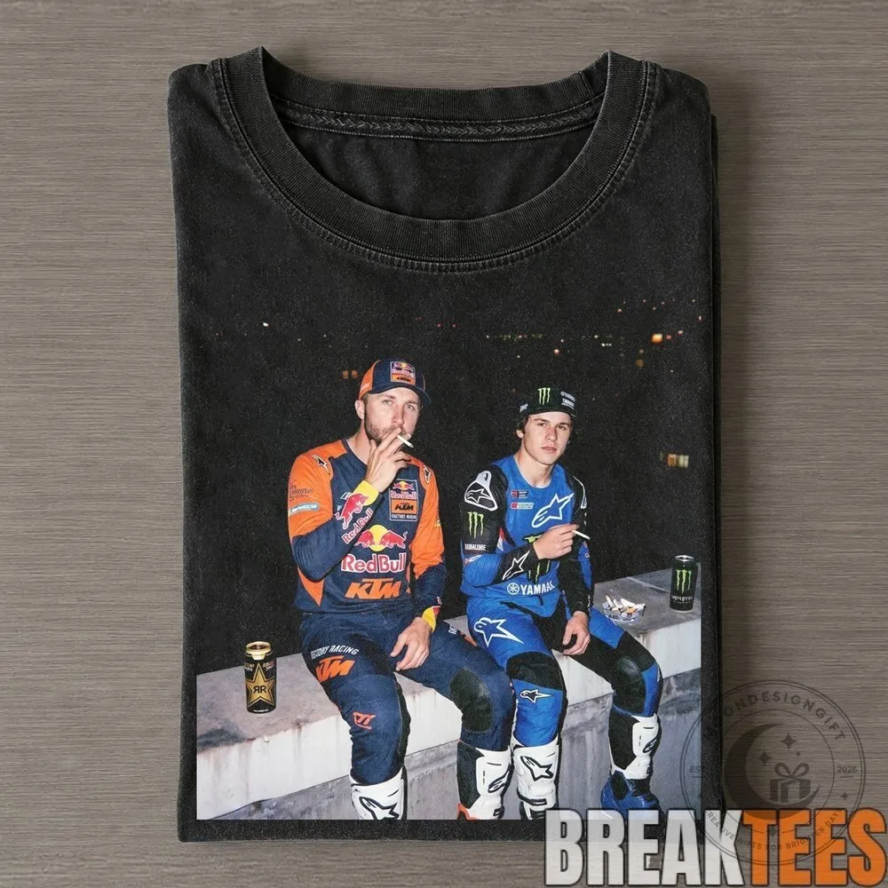 Haiden Deegan and Eli Tomac Motocross Riders Black T-Shirt 3 Haiden Deegan and Eli Tomac Motocross Riders Black T-Shirt