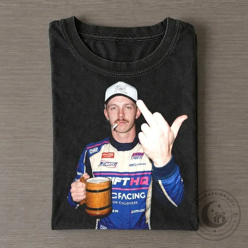 Adam LZ Formula Drift Middle Finger and Beer Mug T-Shirt