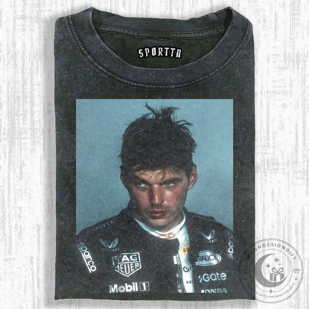 Max Verstappen Racing Driver Portrait Graphic T-Shirt