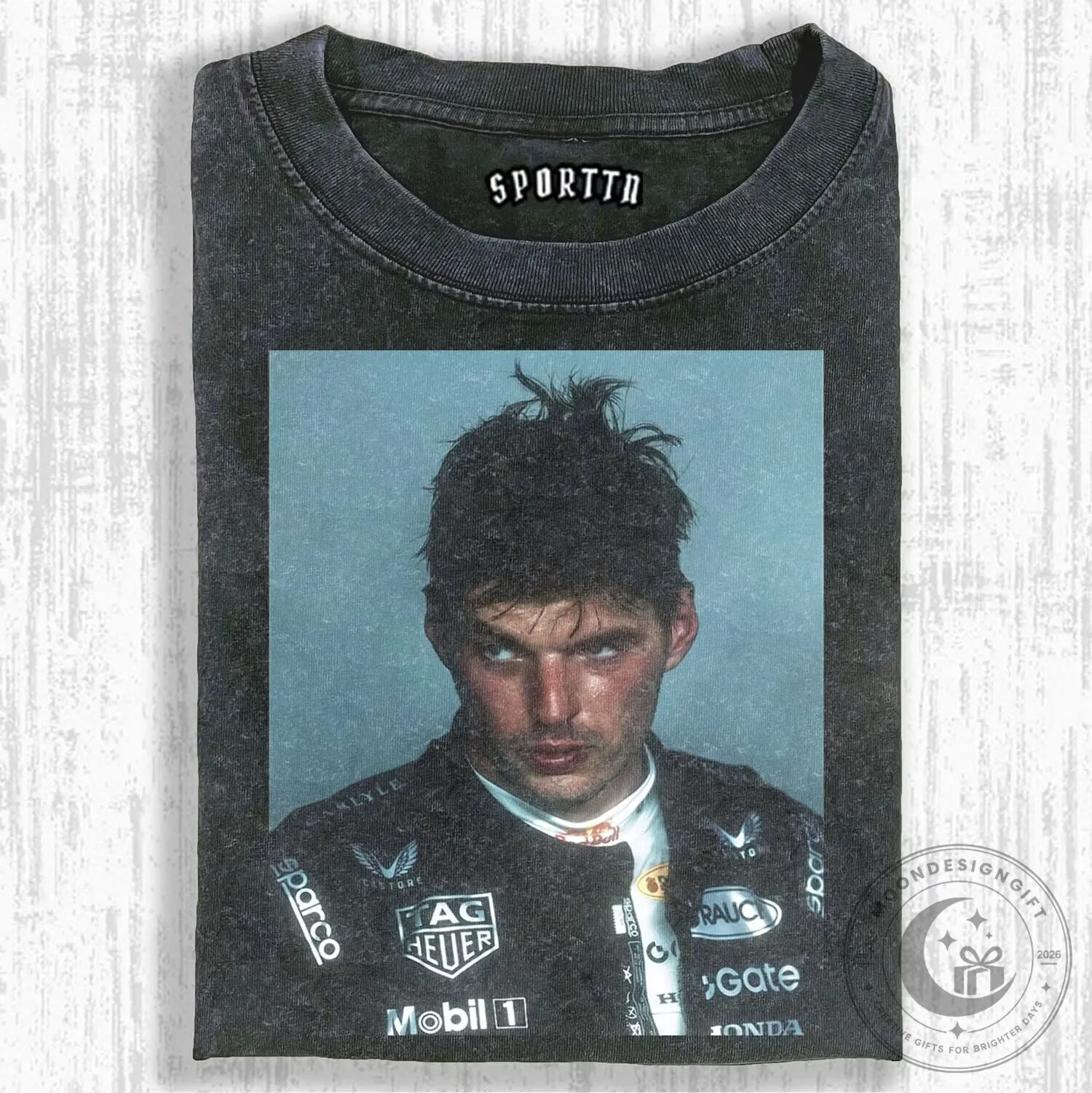 Max Verstappen Racing Driver Portrait Graphic T-Shirt