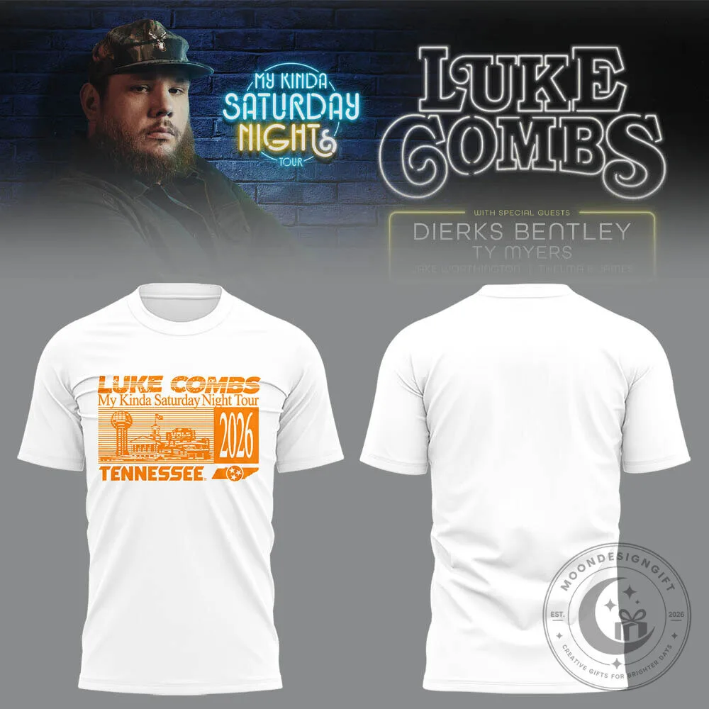 2026 Tennessee T-Shirt for Luke Combs My Kinda Saturday Night Tour at Neyland Stadium