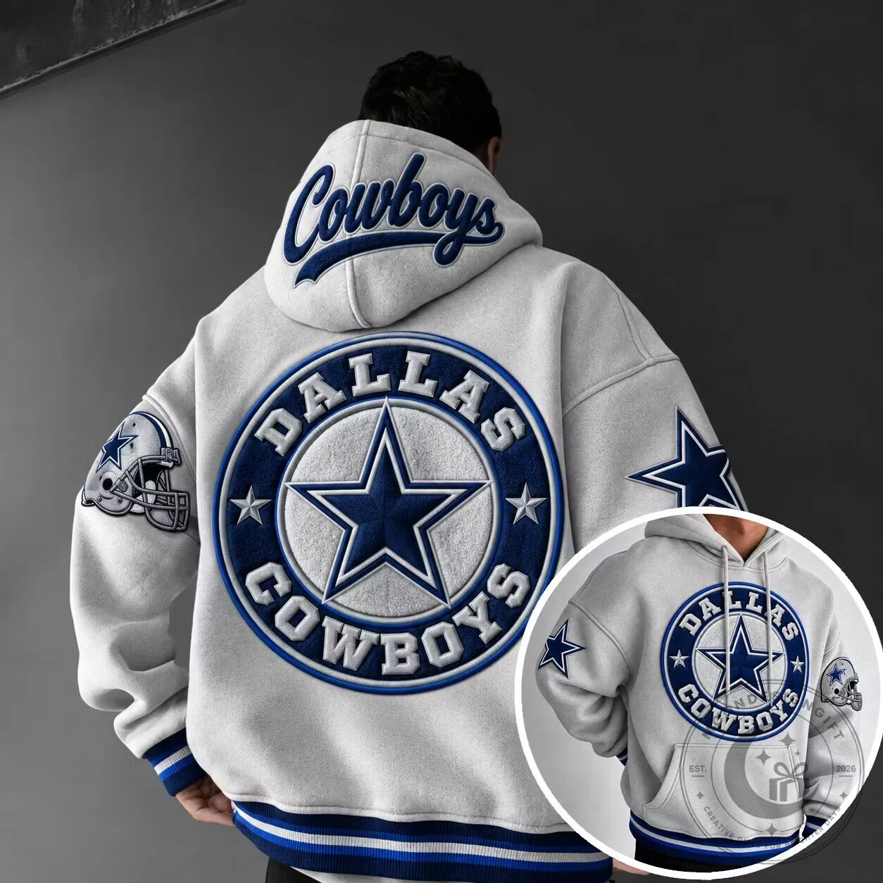 Dallas Cowboys NFL Team Logo Star Football Fan Hoodie