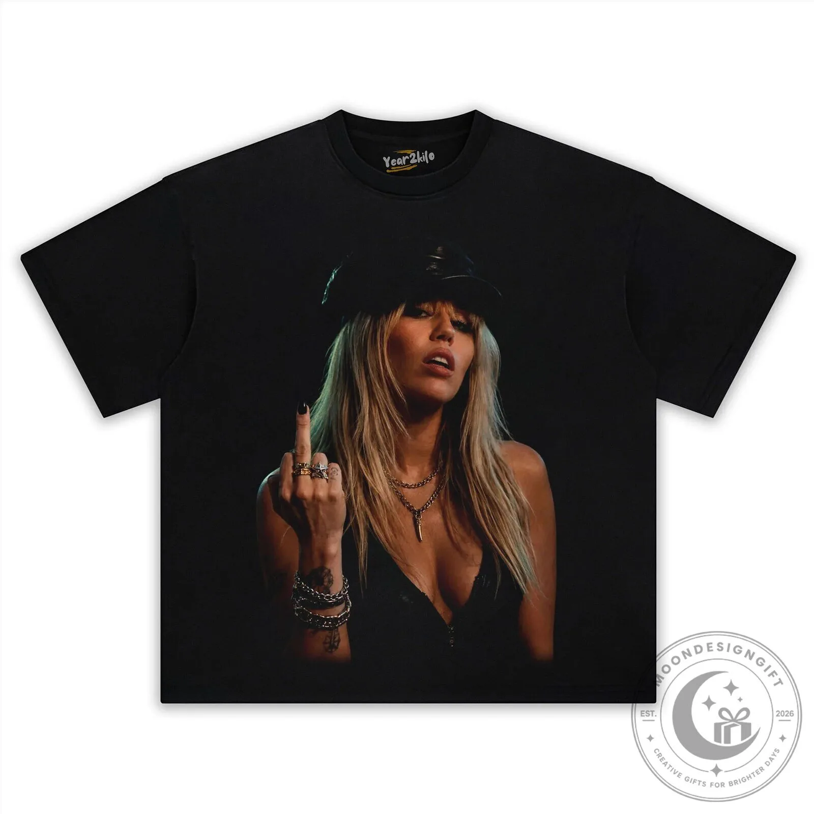 Miley Cyrus Middle Finger Concert Graphic Washed Black Oversized T-Shirt 13 Miley Cyrus Middle Finger Concert Graphic Washed Black Oversized T-Shirt
