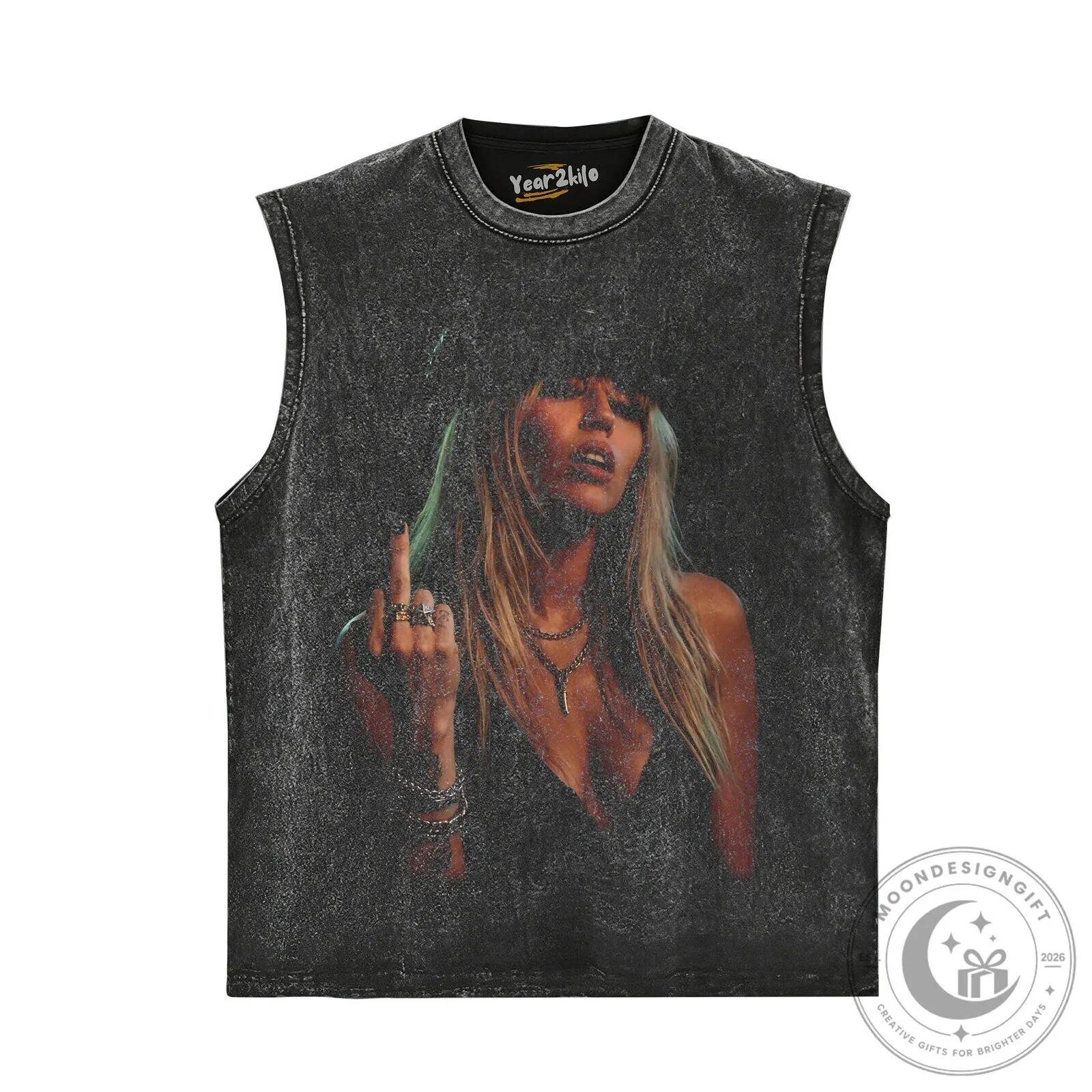 Miley Cyrus Middle Finger Concert Graphic Washed Black Oversized T-Shirt 15 Miley Cyrus Middle Finger Concert Graphic Washed Black Oversized T-Shirt