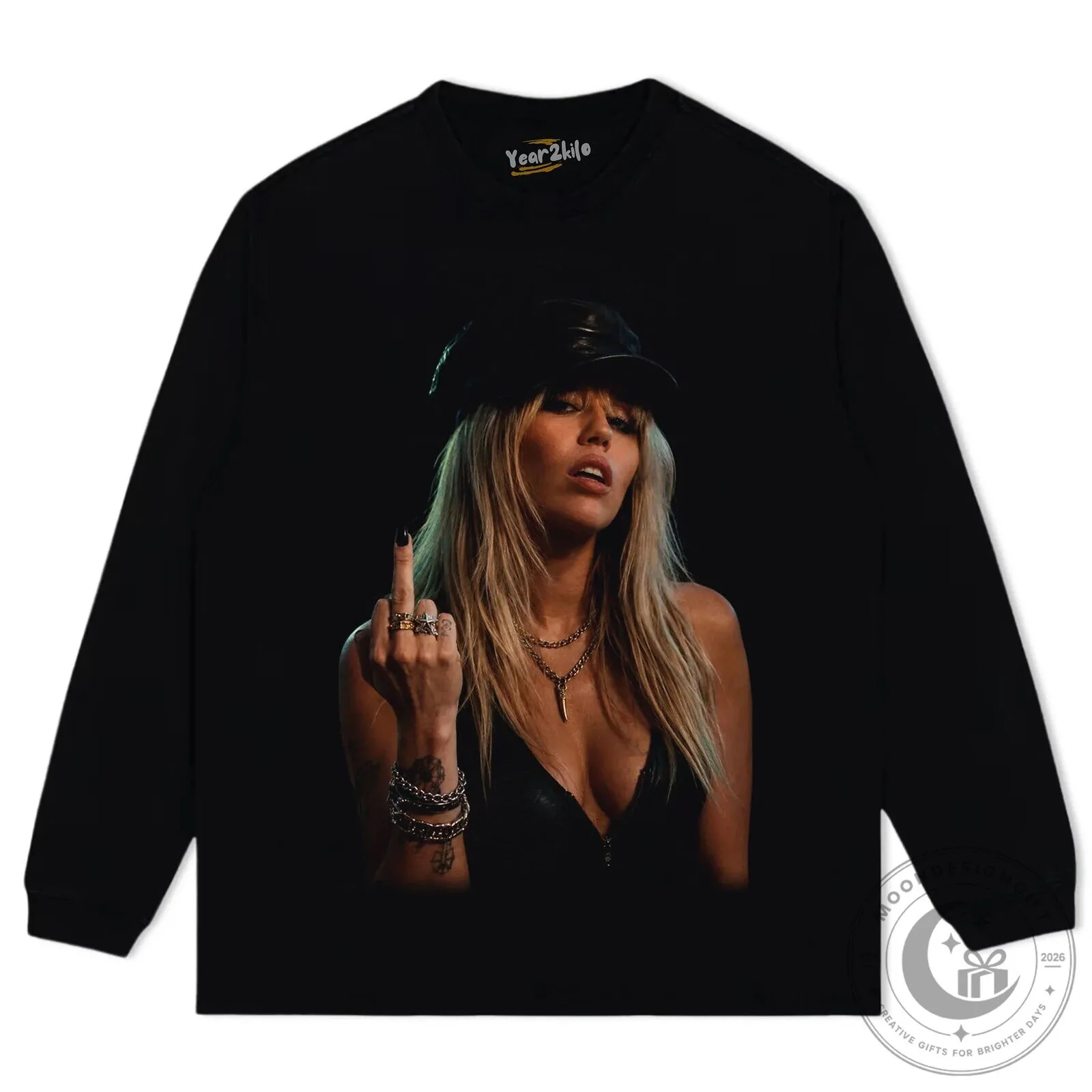 Miley Cyrus Middle Finger Concert Graphic Washed Black Oversized T-Shirt 17 Miley Cyrus Middle Finger Concert Graphic Washed Black Oversized T-Shirt