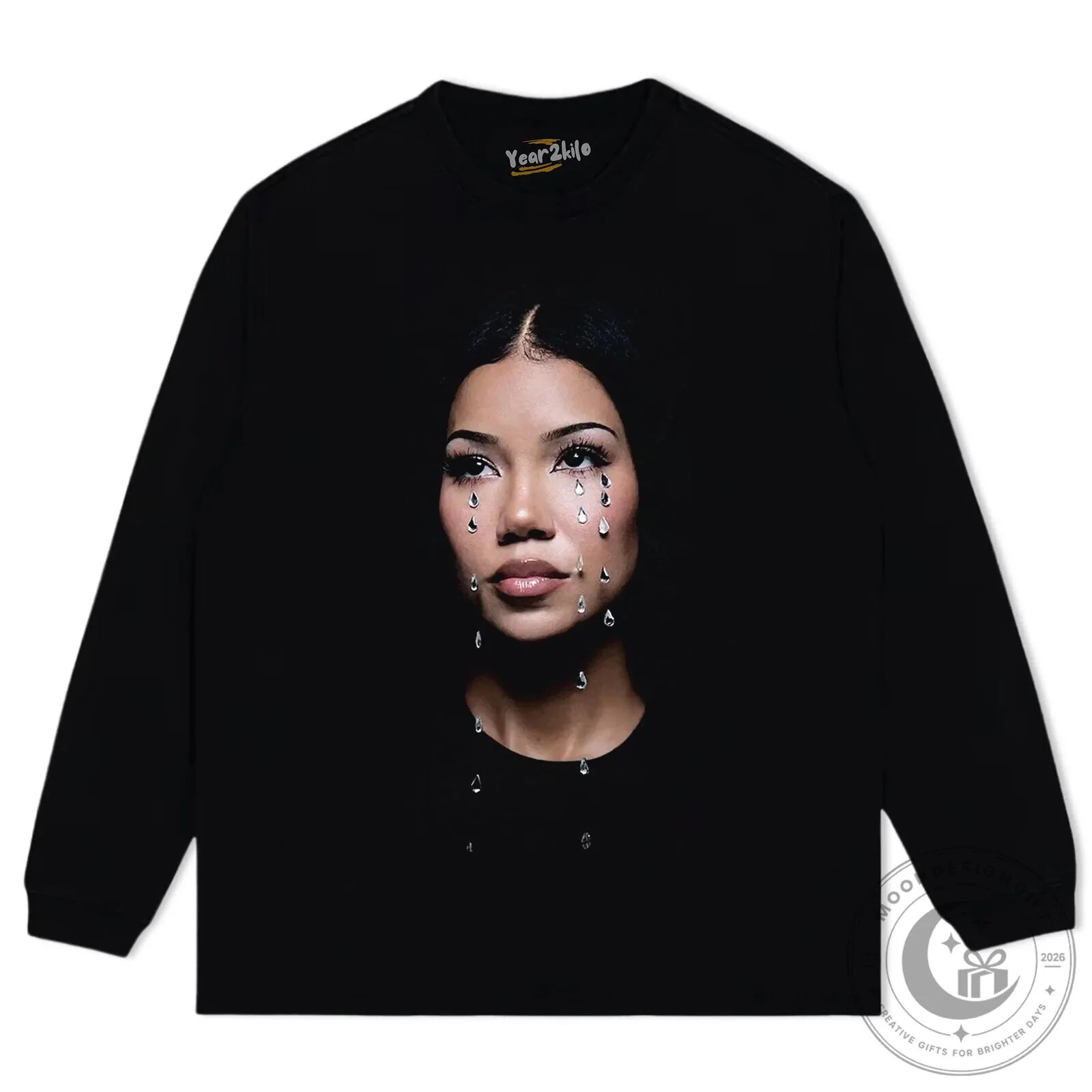 Jhene Aiko Westside Whimsy Portrait Graphic Print Washed Black T-Shirt 17 Jhene Aiko Westside Whimsy Portrait Graphic Print Washed Black T-Shirt