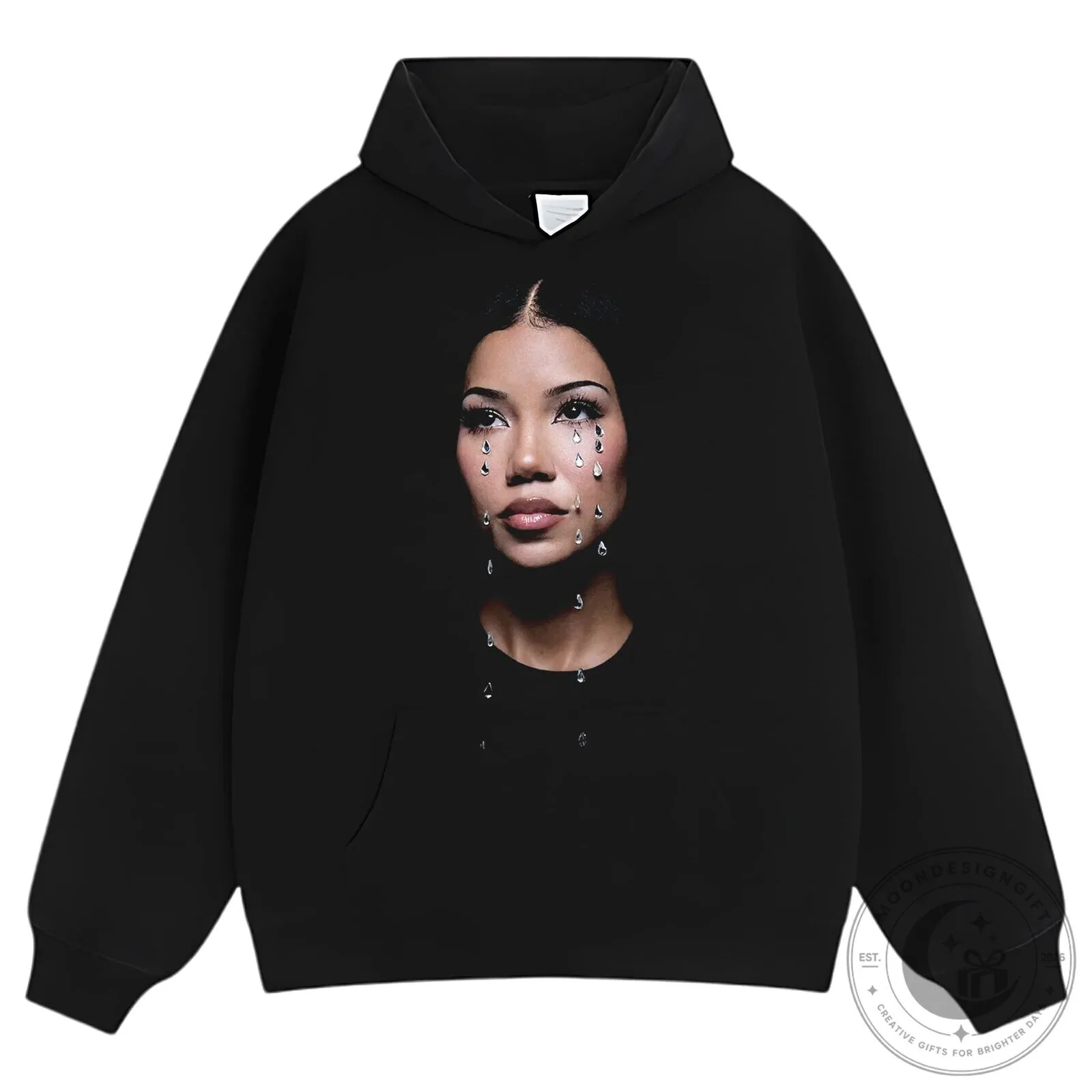 Jhene Aiko Westside Whimsy Portrait Graphic Print Washed Black T-Shirt 19 Jhene Aiko Westside Whimsy Portrait Graphic Print Washed Black T-Shirt