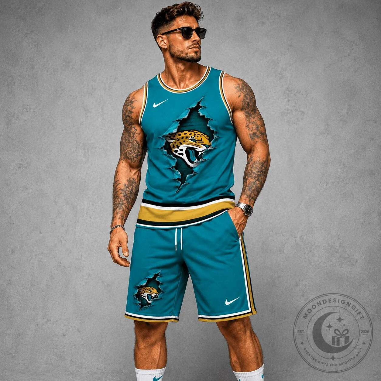 Jacksonville Jaguars Teal NFL Football Fan Tank Top