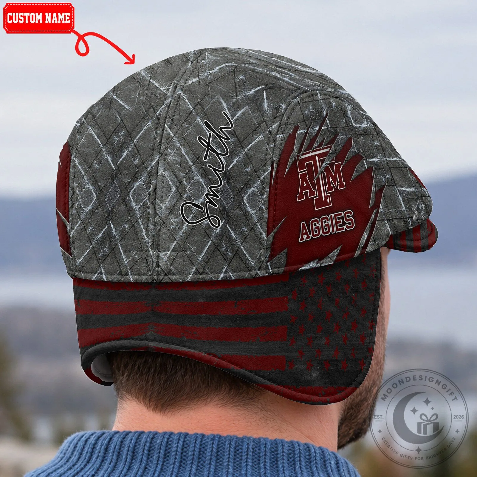 NCAA Flat Cap by Texas A&M Aggies Featuring Foldable Ear Flaps 12 NCAA Flat Cap by Texas A&M Aggies Featuring Foldable Ear Flaps
