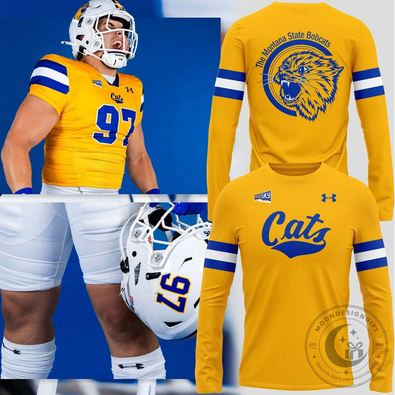 Montana State Football Gold Rush Long Sleeve Shirt