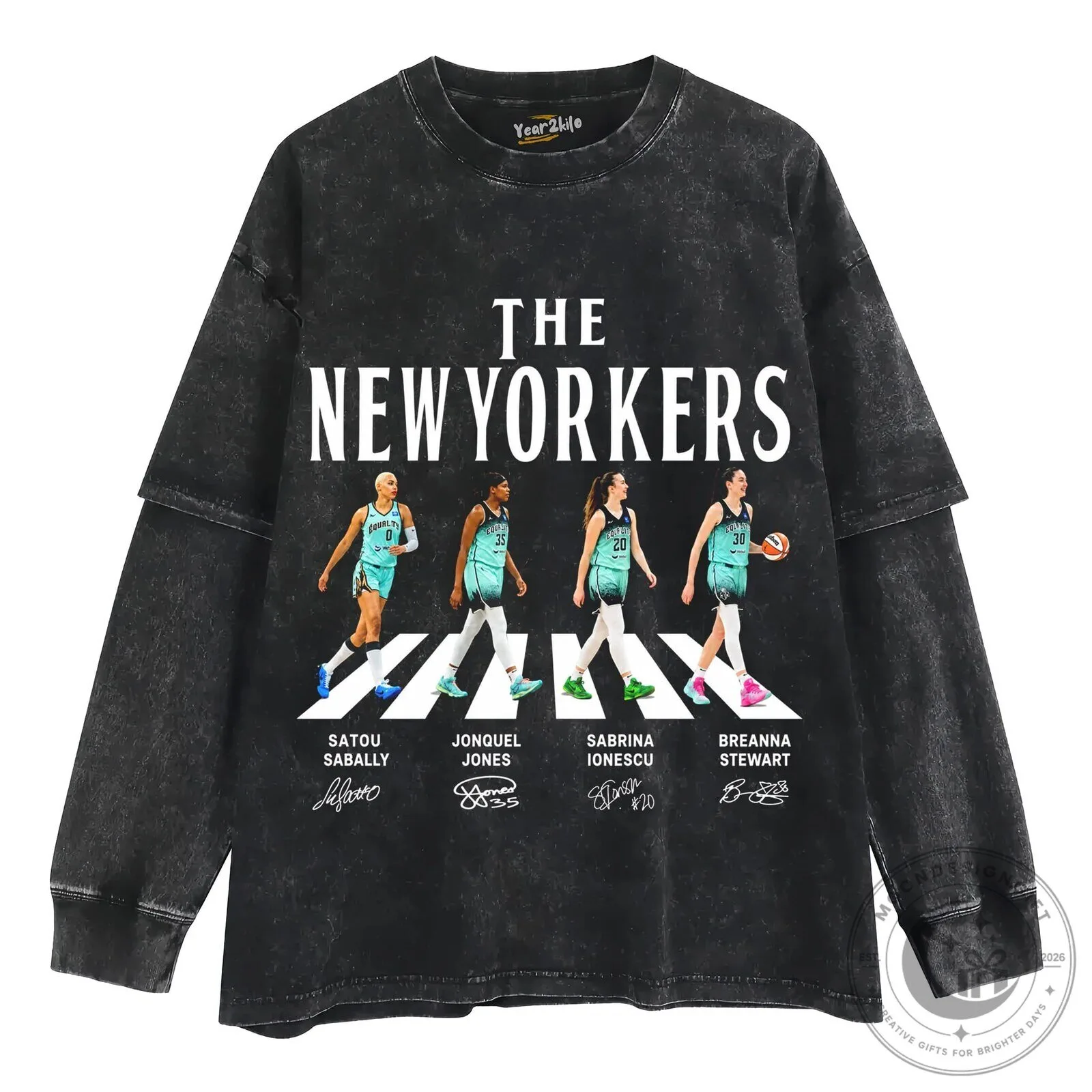 Breanna Stewart New Yorkers Basketball Team Abbey Road Style T-Shirt 16 Breanna Stewart New Yorkers Basketball Team Abbey Road Style T-Shirt
