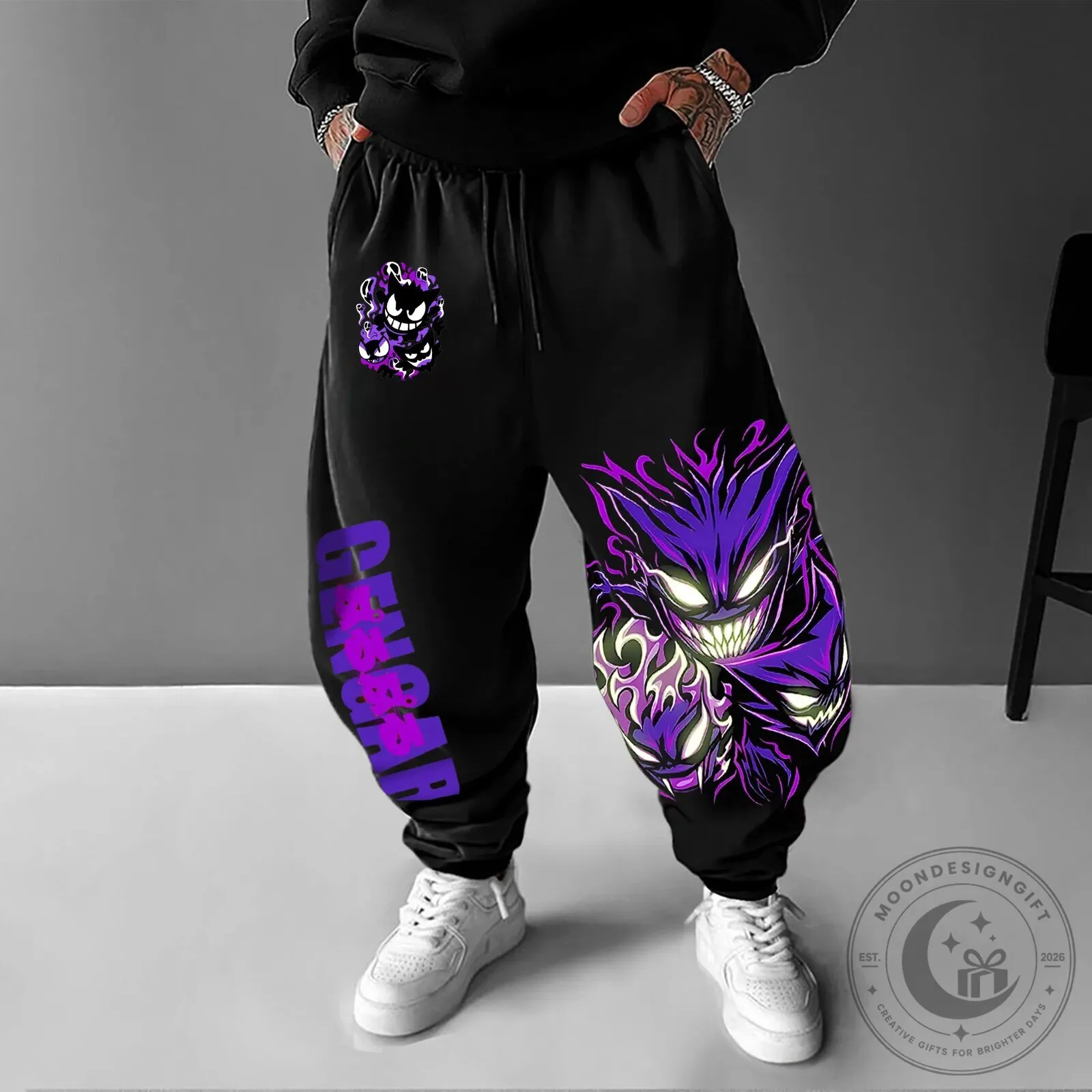 Pokemon Gengar Character Streetwear Jogger Pants