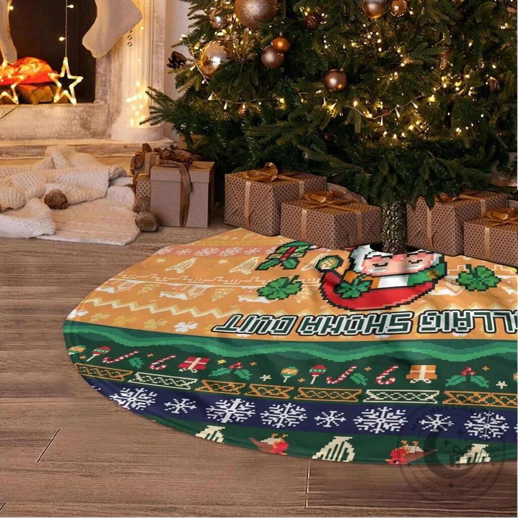 Irish Christmas Nollaig Shona Duit Santa Claus Tree Skirt 8 Irish Christmas Nollaig Shona Duit Santa Claus Tree Skirt